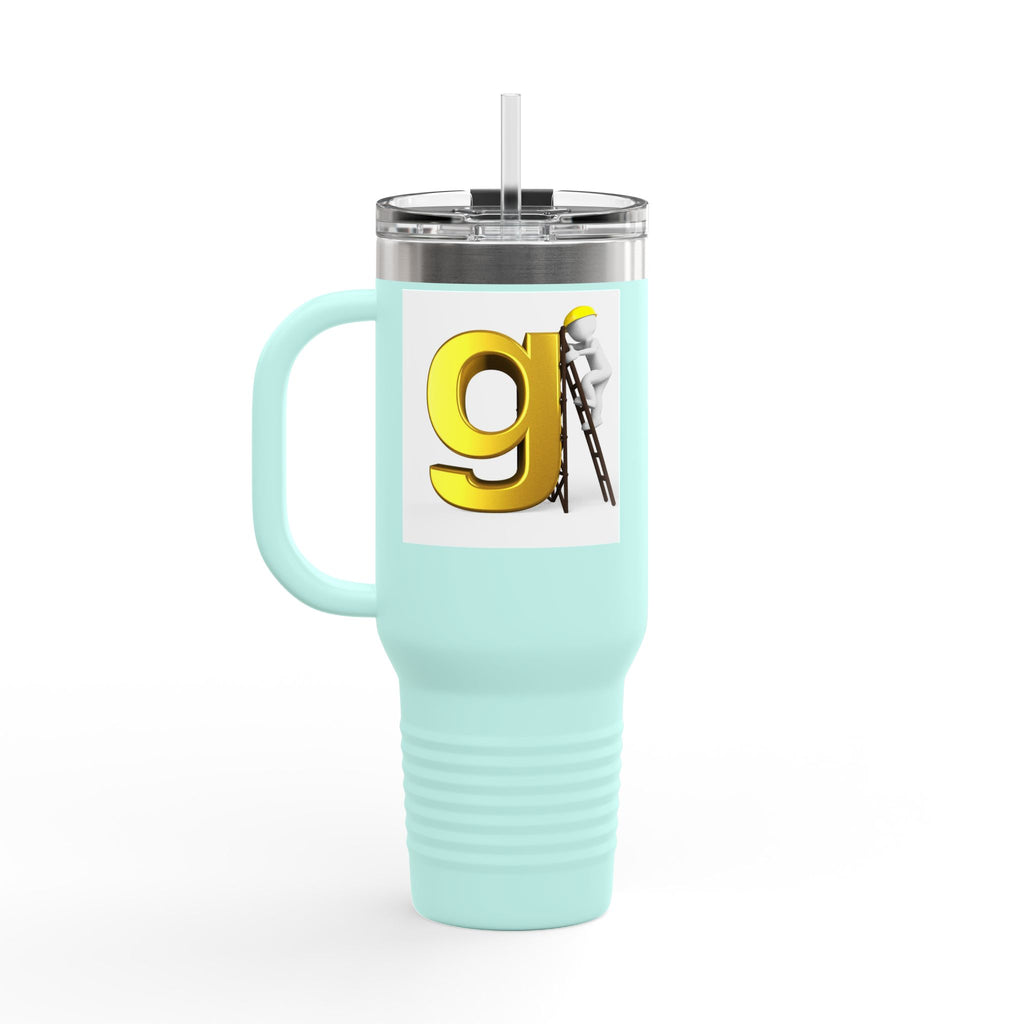 Yellow Letter G Monogram Travel Mug | 40oz Insulated Tumbler