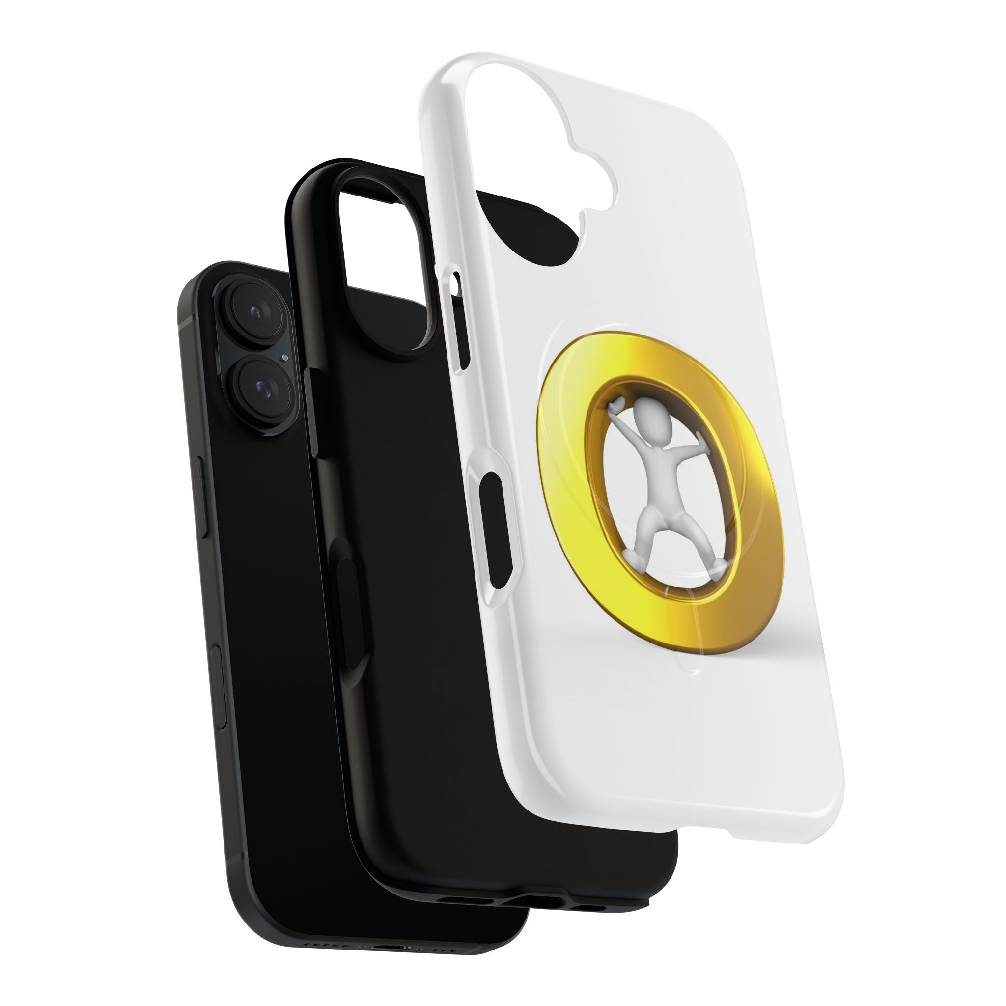 3D Gold Letter O Figure Phone Case | Tough Magnetic Case