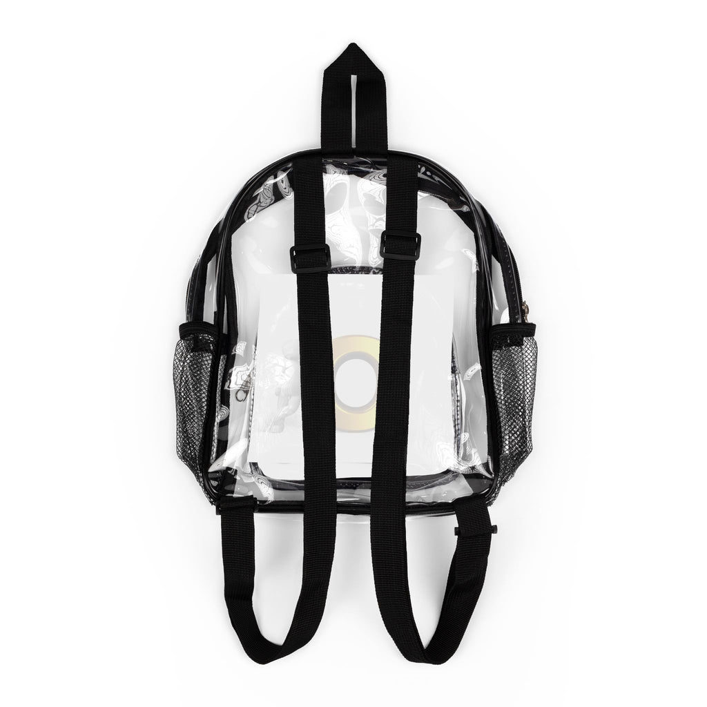 Yellow Letter O Illustration Clear Stadium Backpack | Transparent School Bag