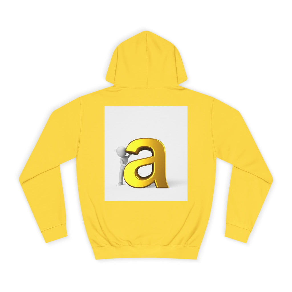 Gold 3D Letter A Hoodie | Monogram Initial Sweatshirt
