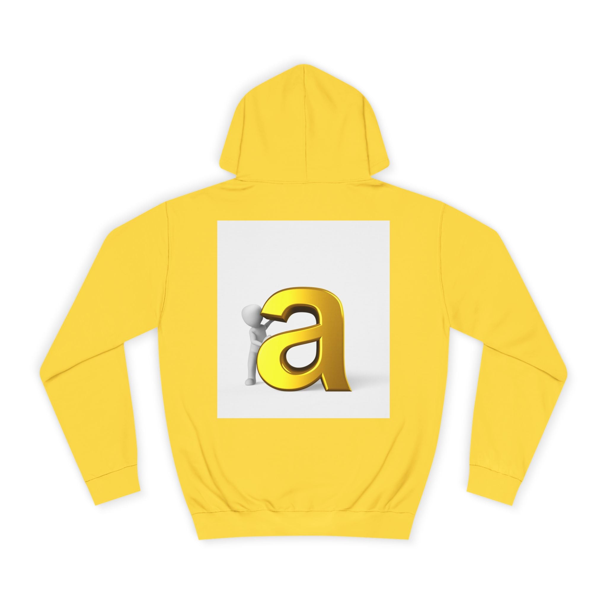 Gold 3D Letter A Hoodie | Monogram Initial Sweatshirt