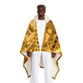 Ethereum Coin Pattern Hooded Blanket | Cryptocurrency Motif Hooded Sherpa