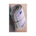 Rolled 500 Euro Stack Postcards