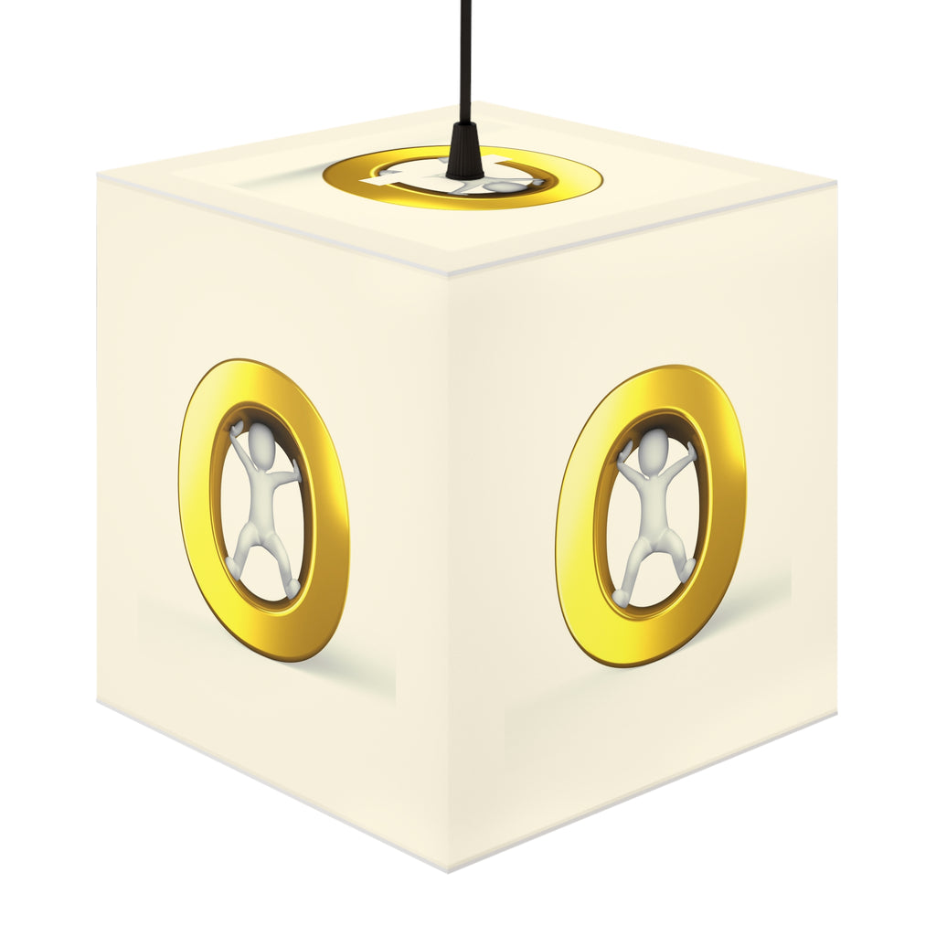 Golden Letter O Light Cube Lamp | Modern Nautical Accent Lighting