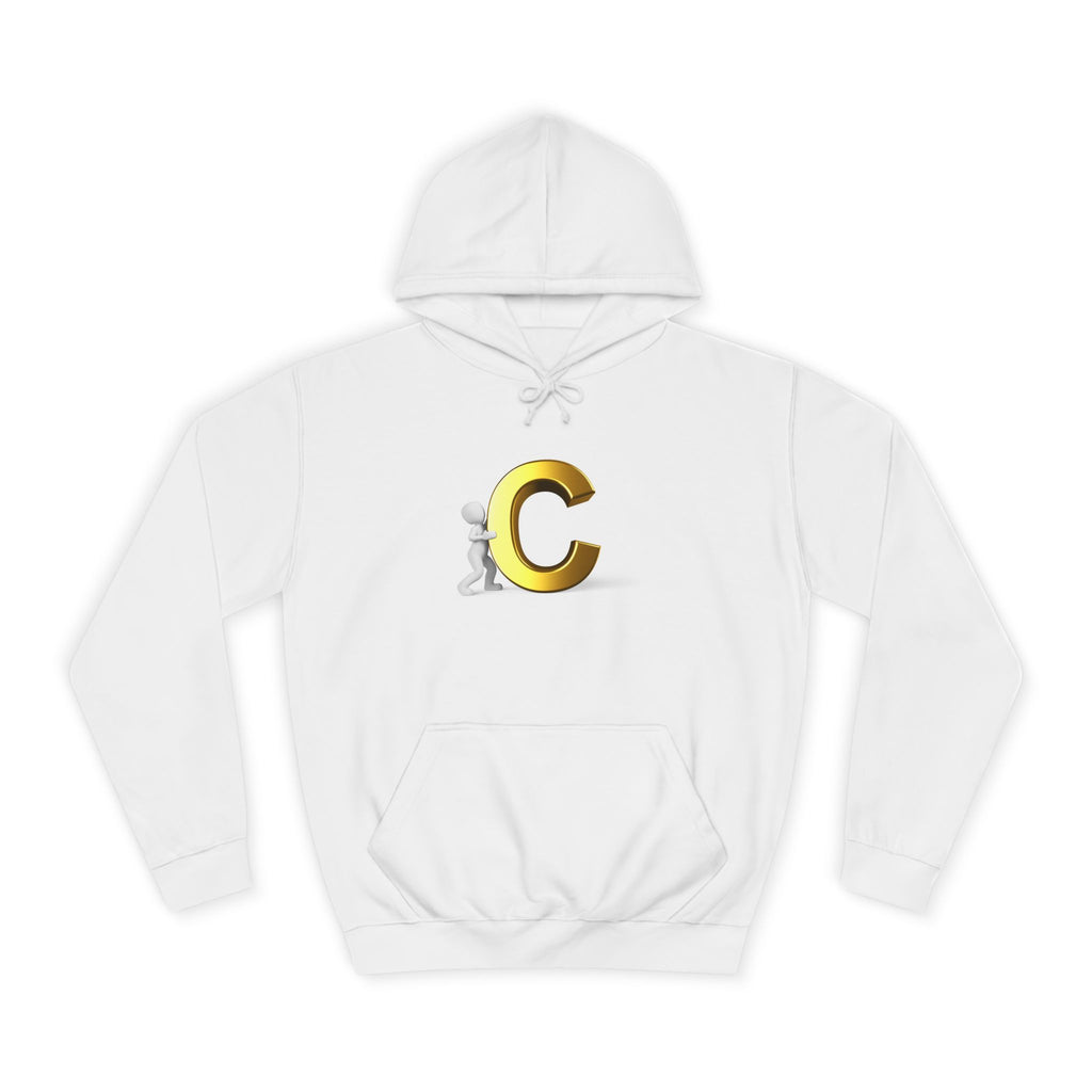 Gold Letter C Hoodie | Monogram Initial C Sweatshirt