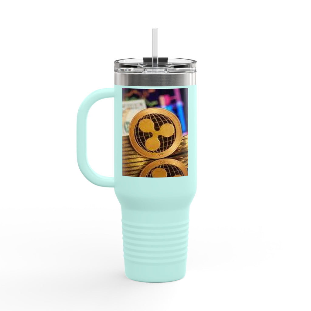 Ripple Crypto Coin Stack Insulated Travel Mug | 40oz