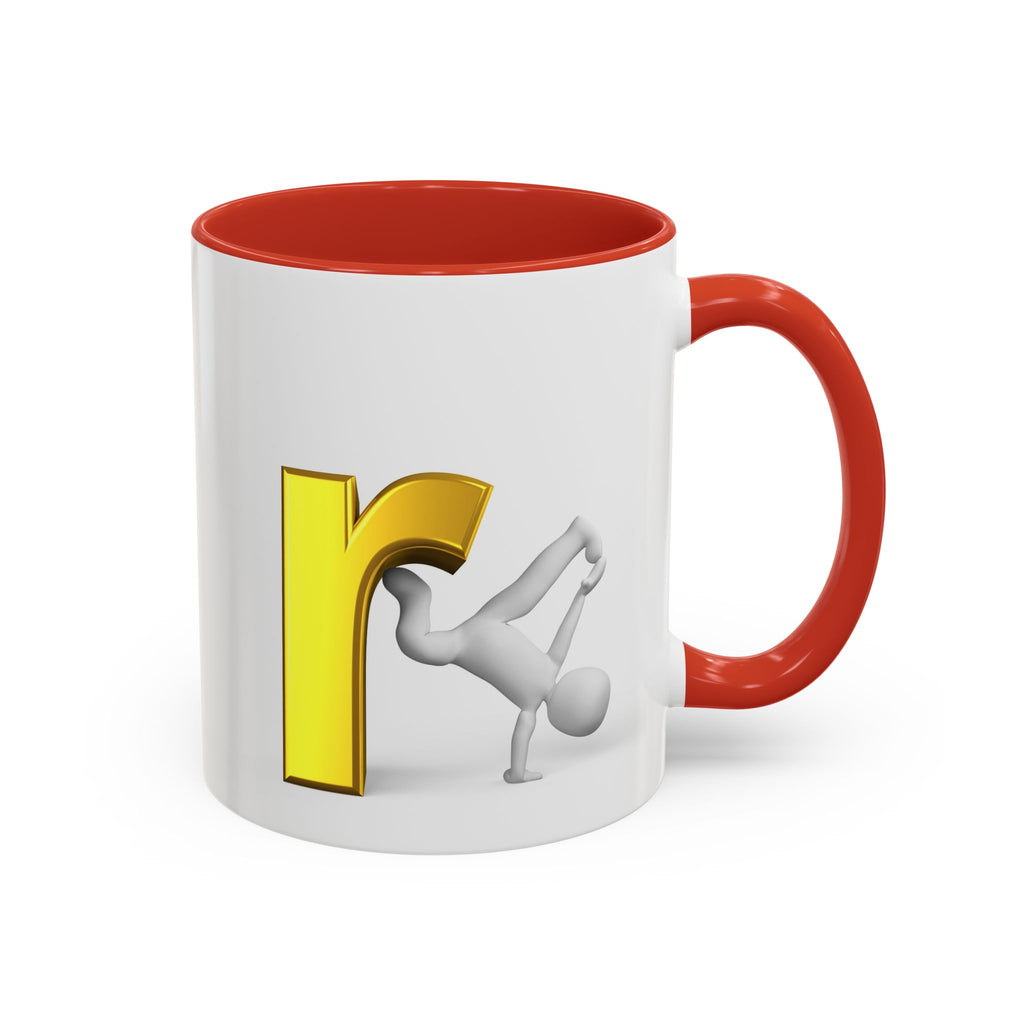 3D Letter R Breakdance Design Mug | Accent Coffee Mug 11oz or 15oz