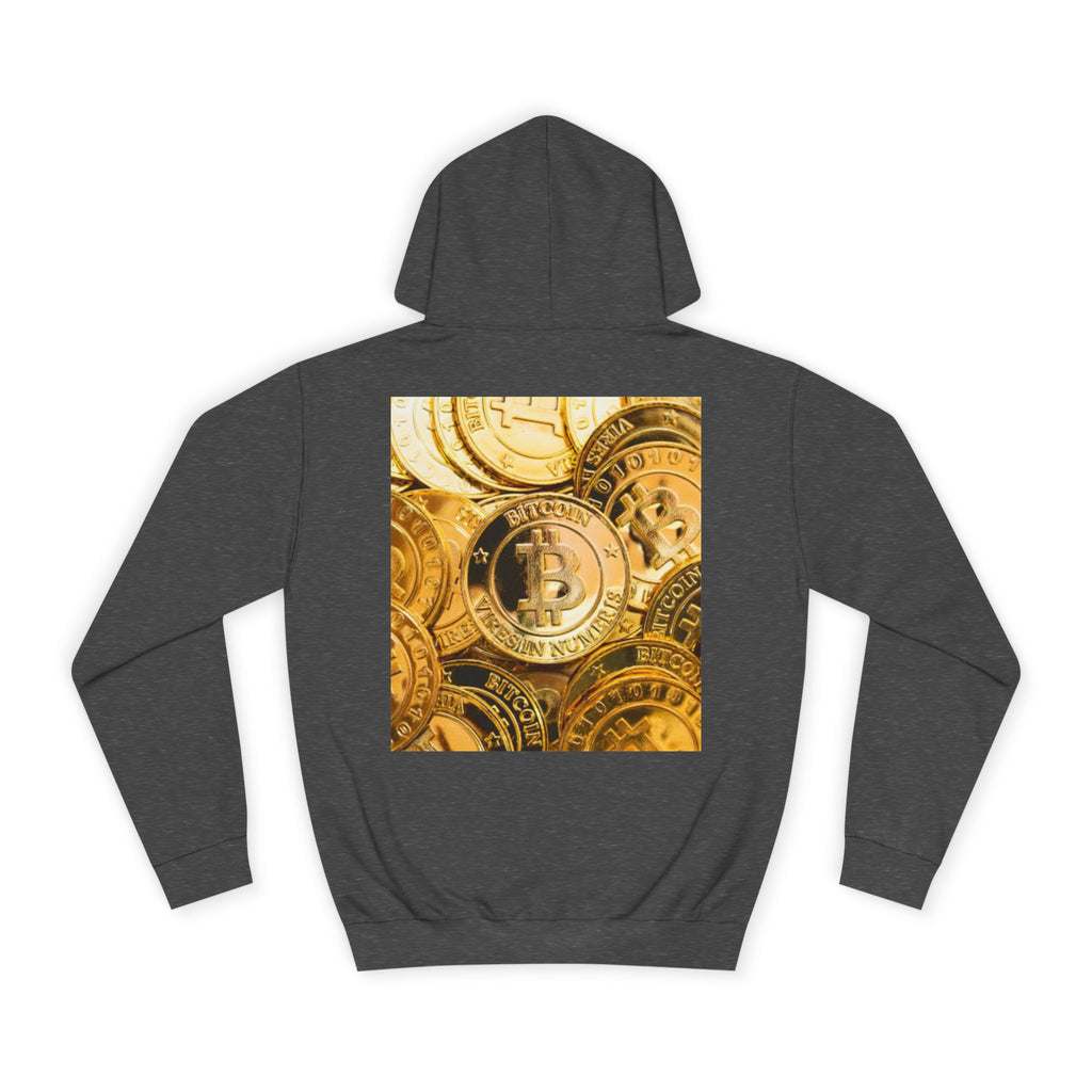 Golden Bitcoin Coins Hoodie | Crypto Cryptocurrency Crypto Art, Digital Currency Apparel