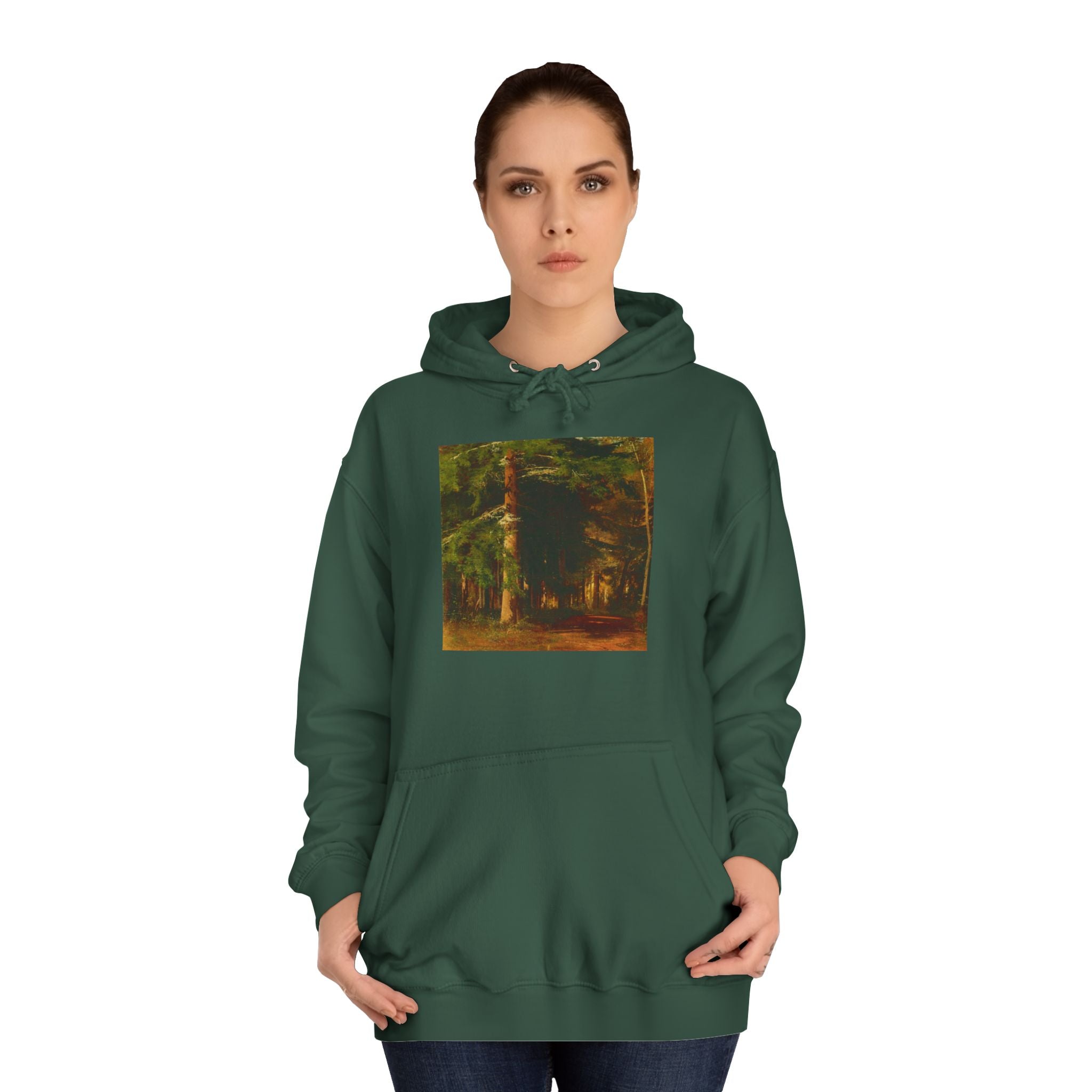 Forest Painting Hoodie | Vintage Woodland Trees Sweatshirt