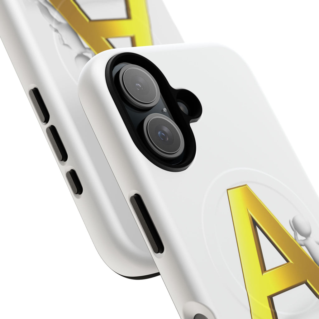 Gold Letter A Phone Case | Tough Magnetic Case, Initial Monogram