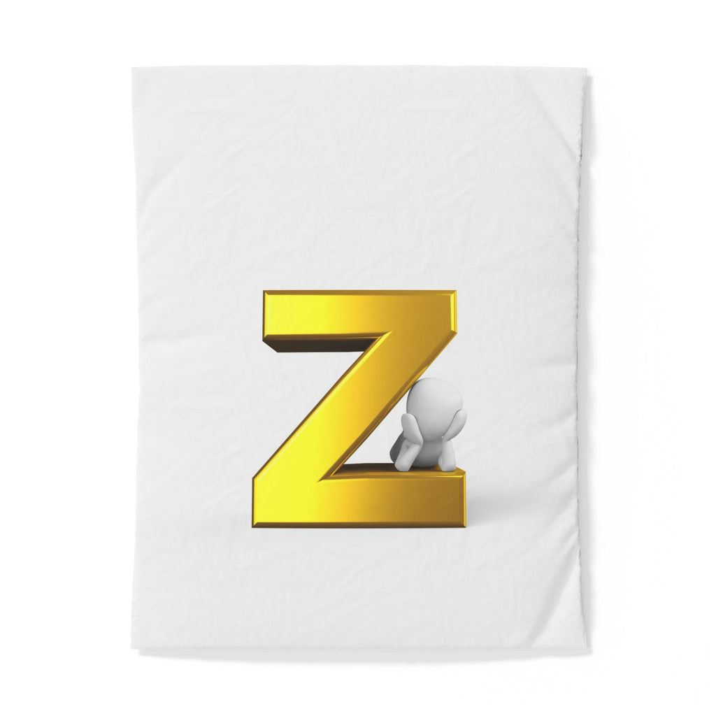 Gold Letter Z Initial Duvet Cover | Monogram Bedding