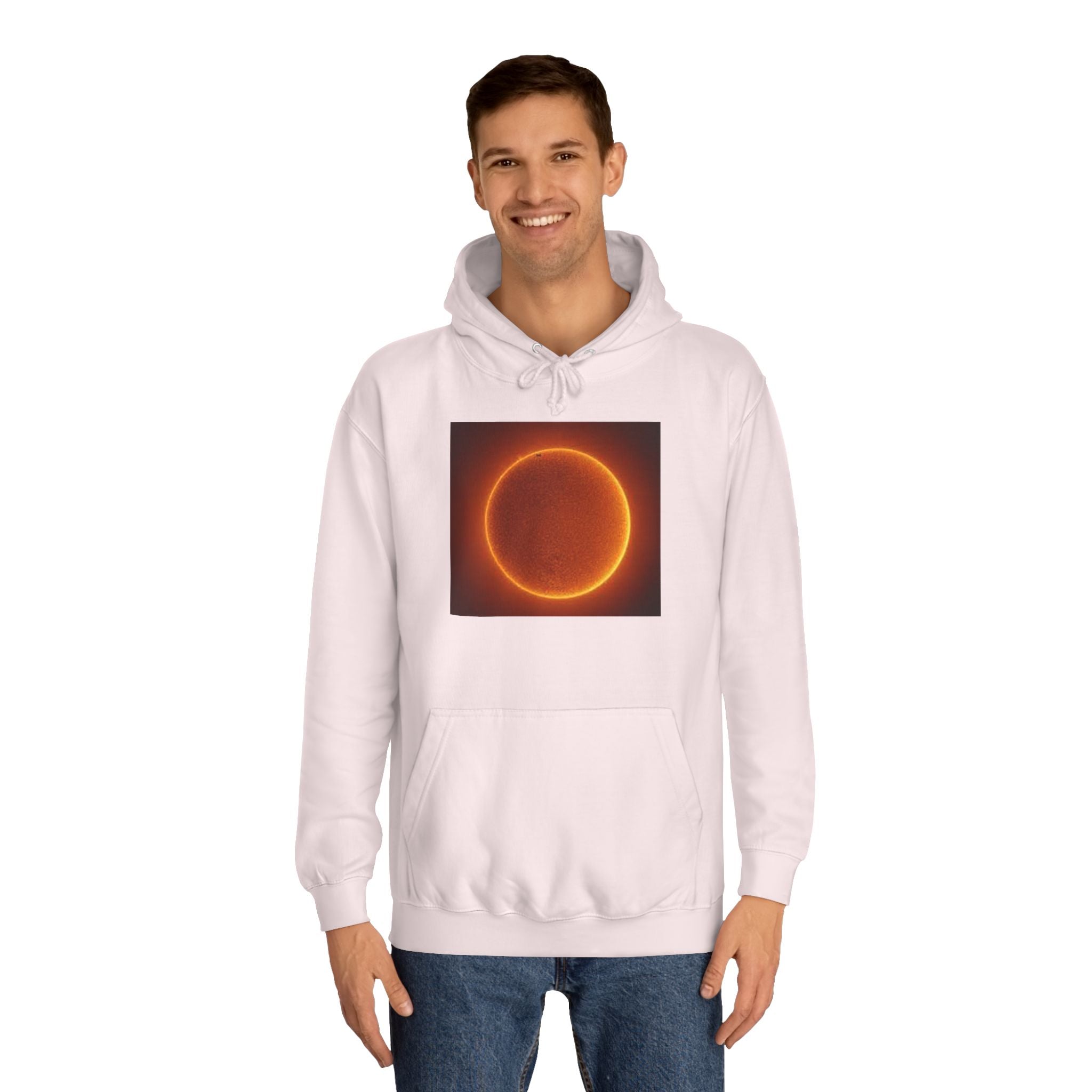 Fiery Solar Ring Hoodie | Sun Eclipse Graphic, Space Astronomy Sweatshirt