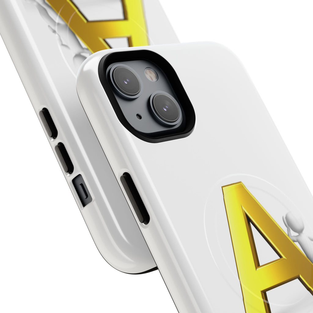 Gold Letter A Phone Case | Tough Magnetic Case, Initial Monogram