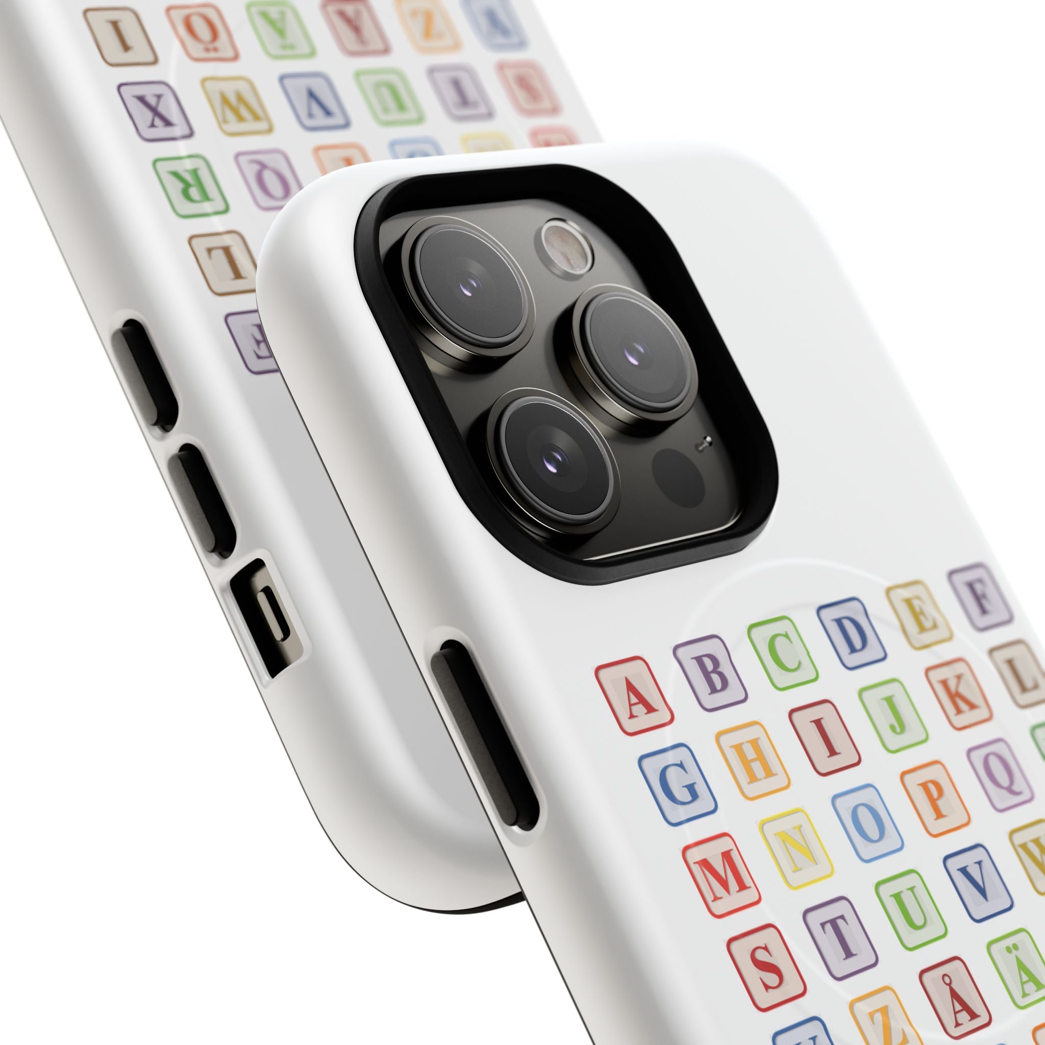 Alphabet Blocks Phone Case | Magnetic Tough Case, Colorful Letter Grid