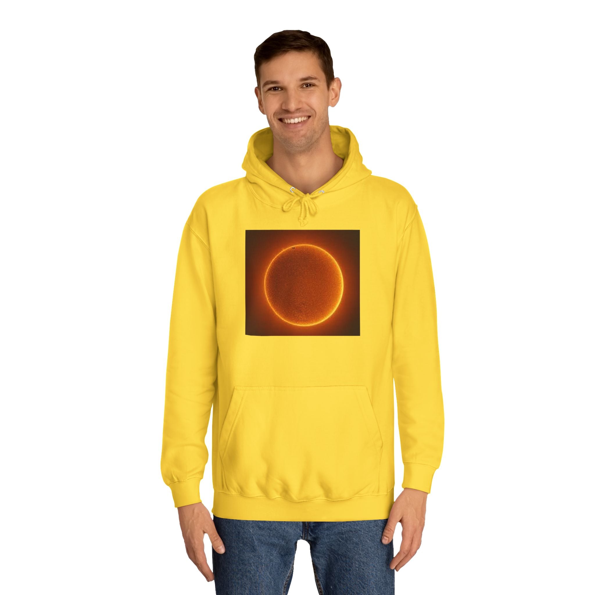 Fiery Solar Ring Hoodie | Sun Eclipse Graphic, Space Astronomy Sweatshirt