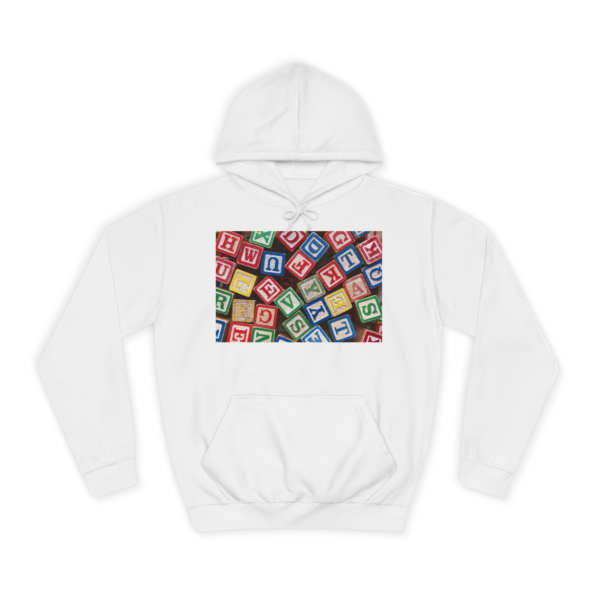 Colorful Alphabet Blocks Hoodie | Kids Letter Blocks Design