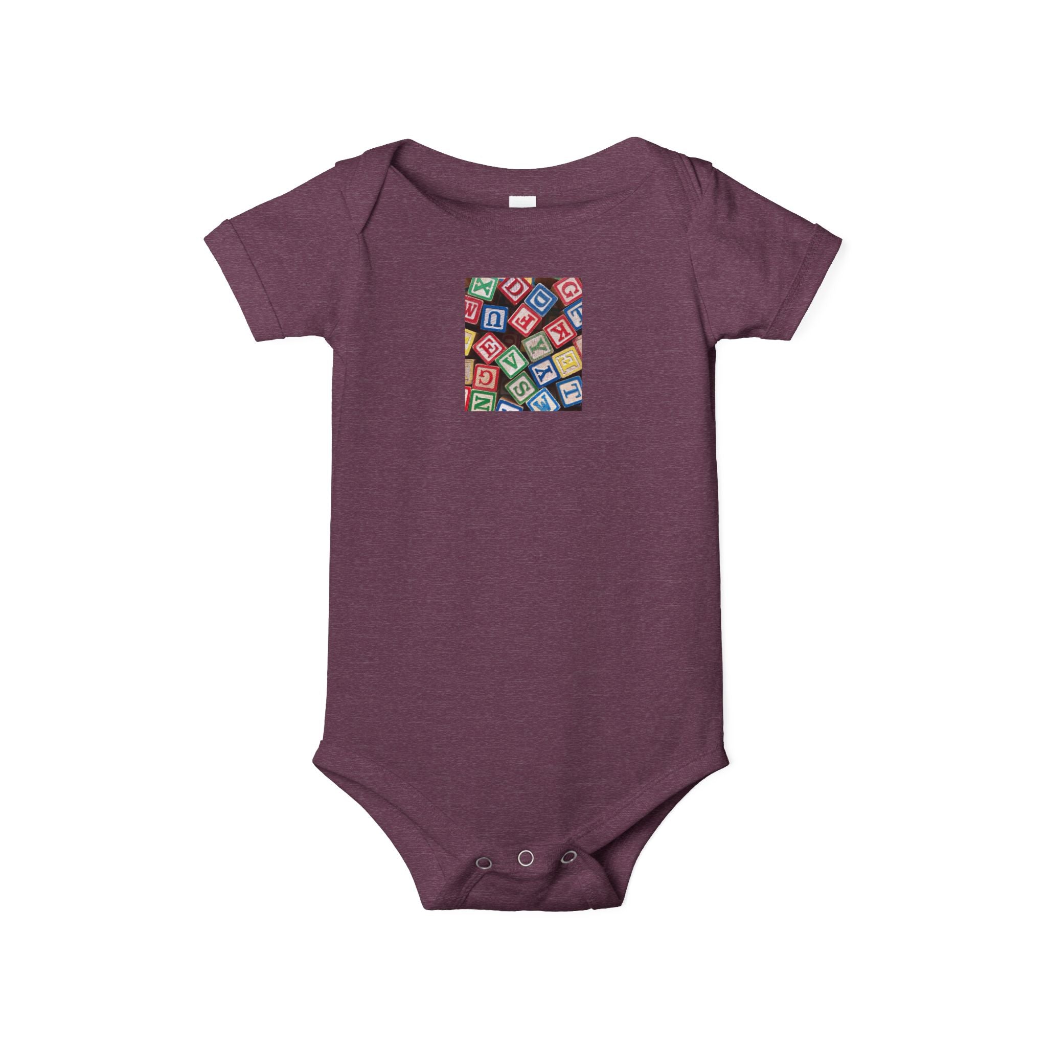 Grenouillère bébé Blocs Alphabet Colorés | Body pour bébé