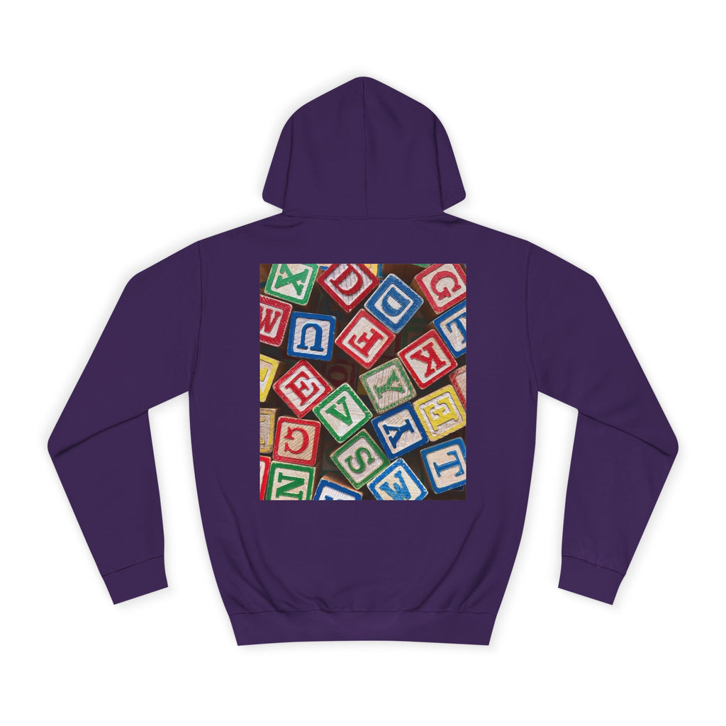 Colorful Alphabet Blocks Hoodie | Kids Letter Blocks Design