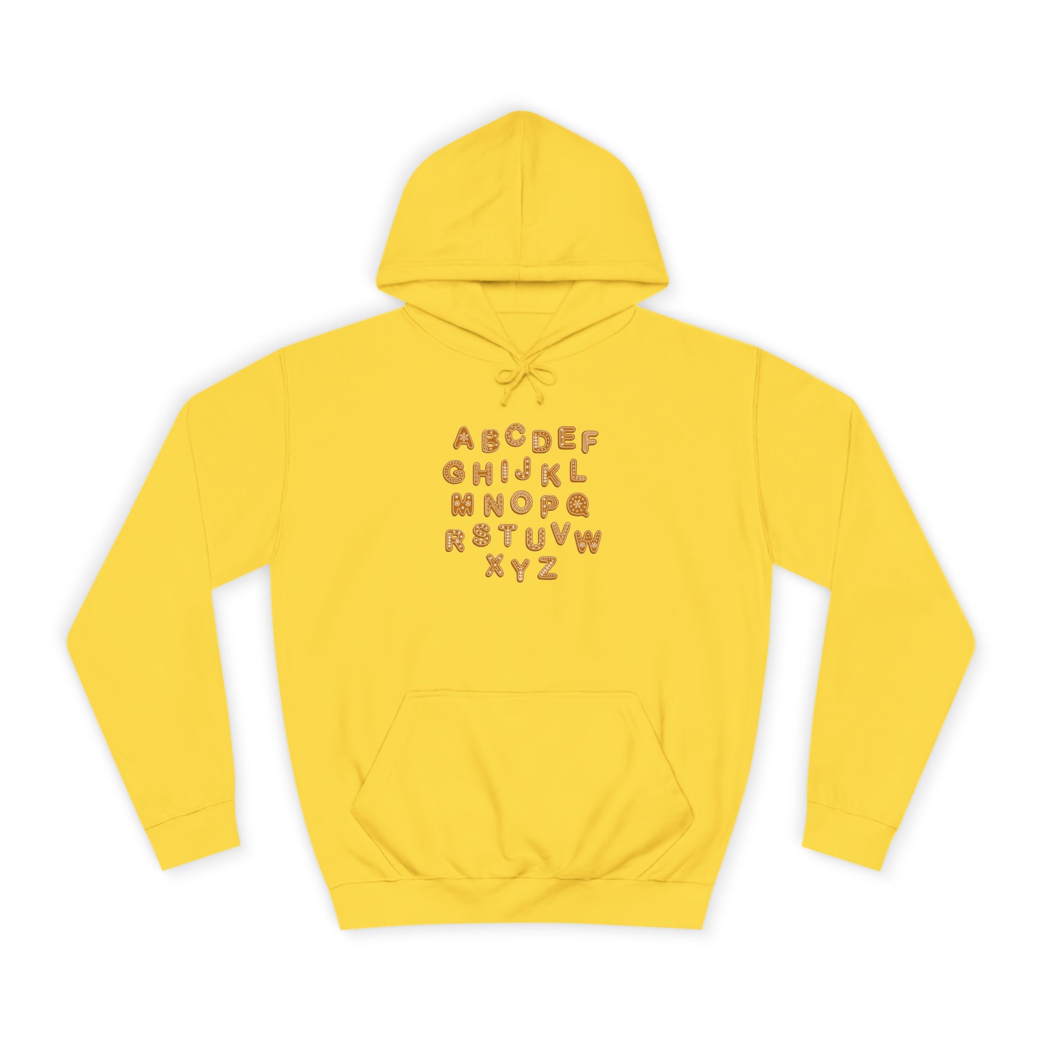 Sweat à capuche Alphabet Biscuits | Sweatshirt Lettres de A à Z Police Biscuits
