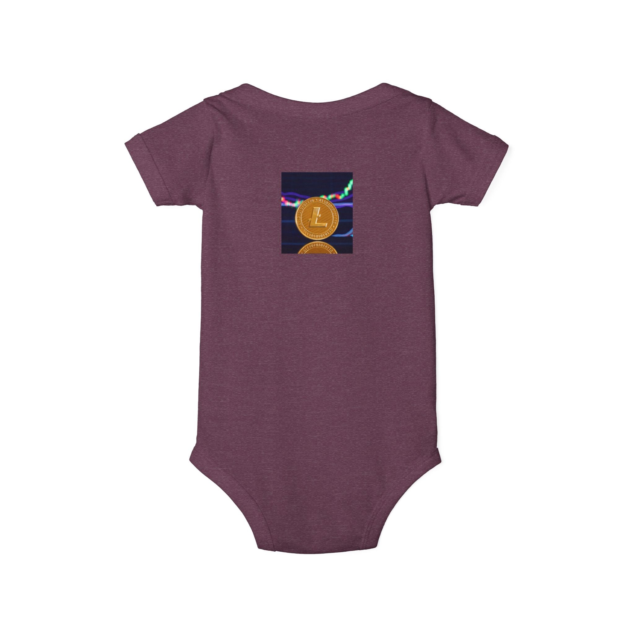 Litecoin Coin Graphic Infant Onesie | Cryptocurrency Baby Bodysuit