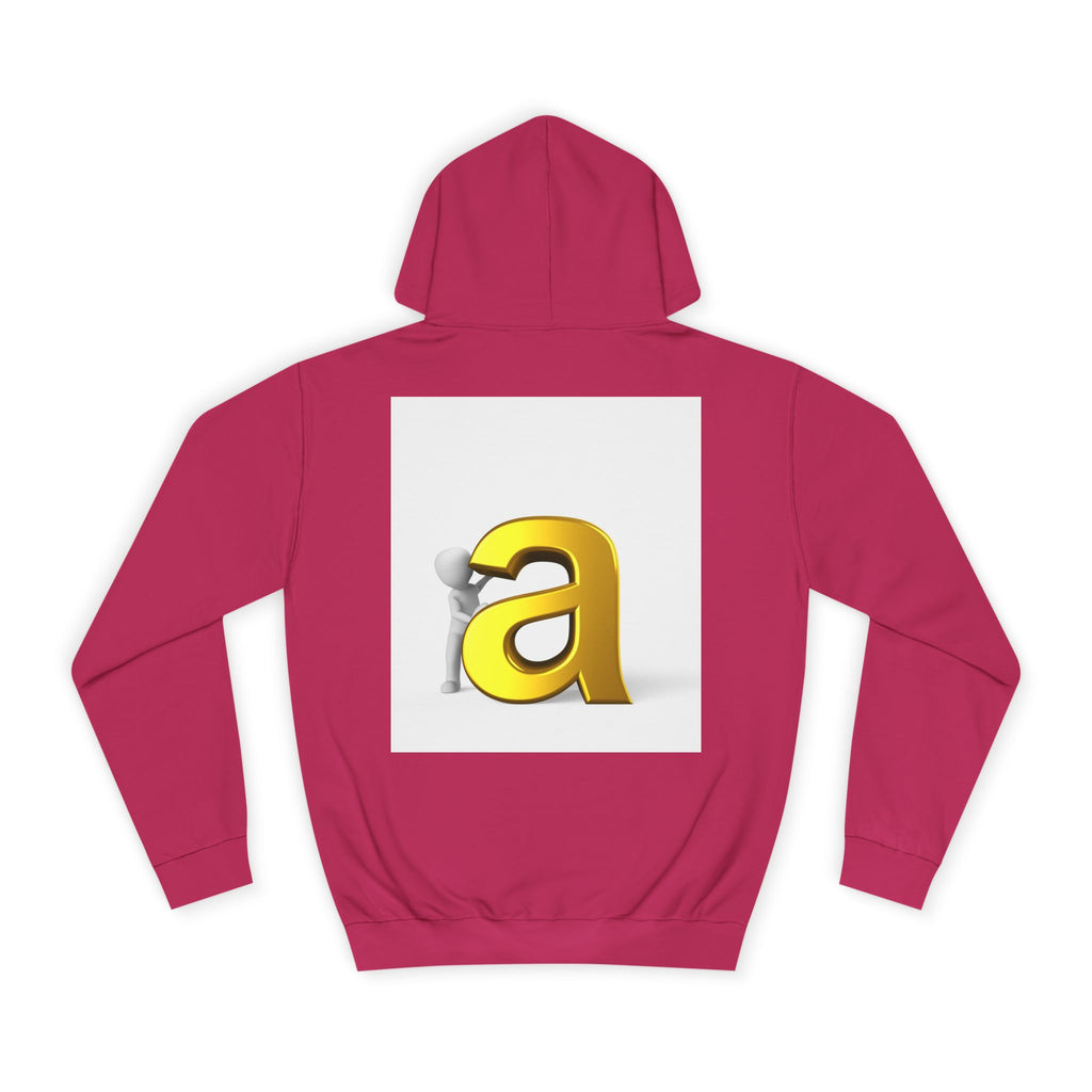 Gold 3D Letter A Hoodie | Monogram Initial Sweatshirt