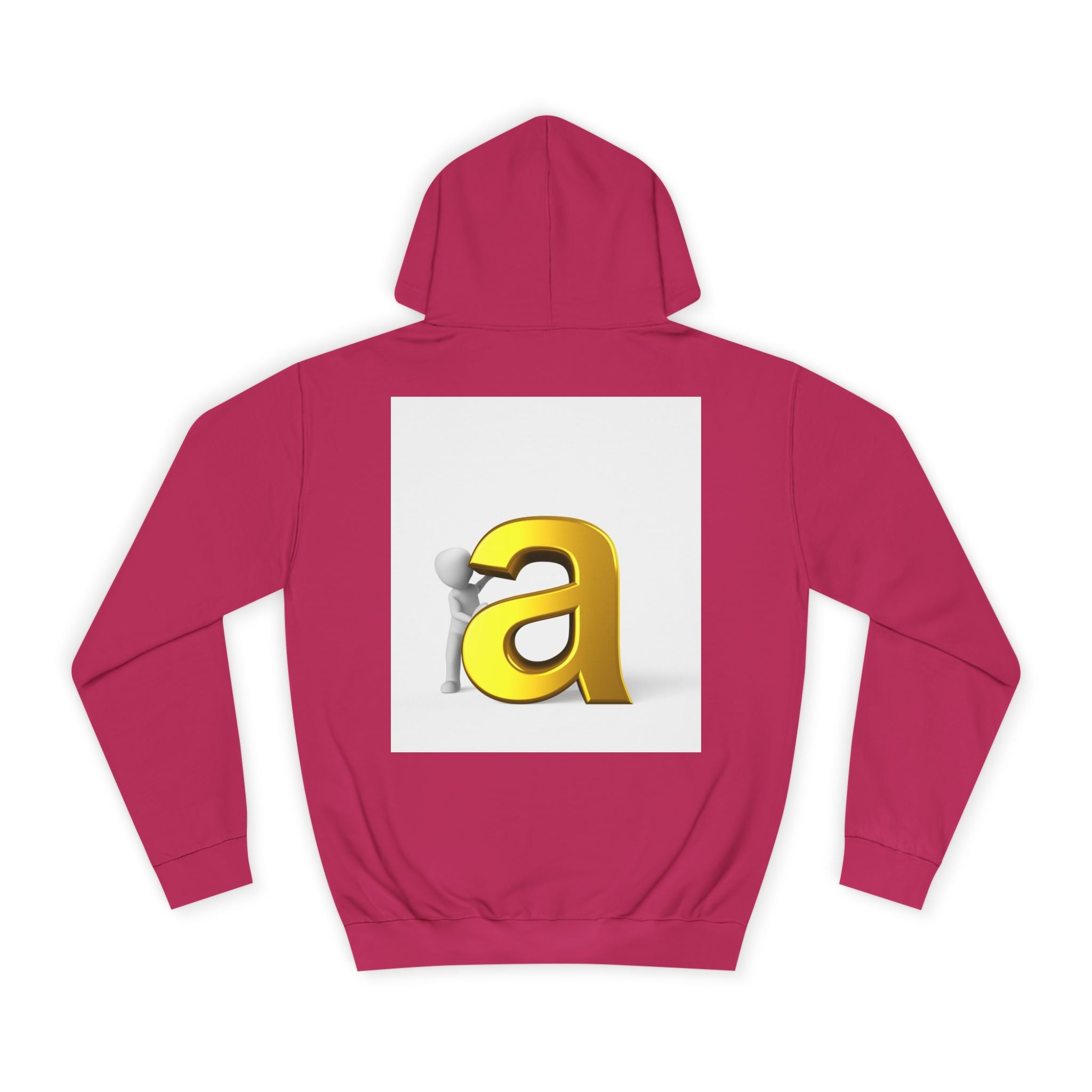 Gold 3D Letter A Hoodie | Monogram Initial Sweatshirt