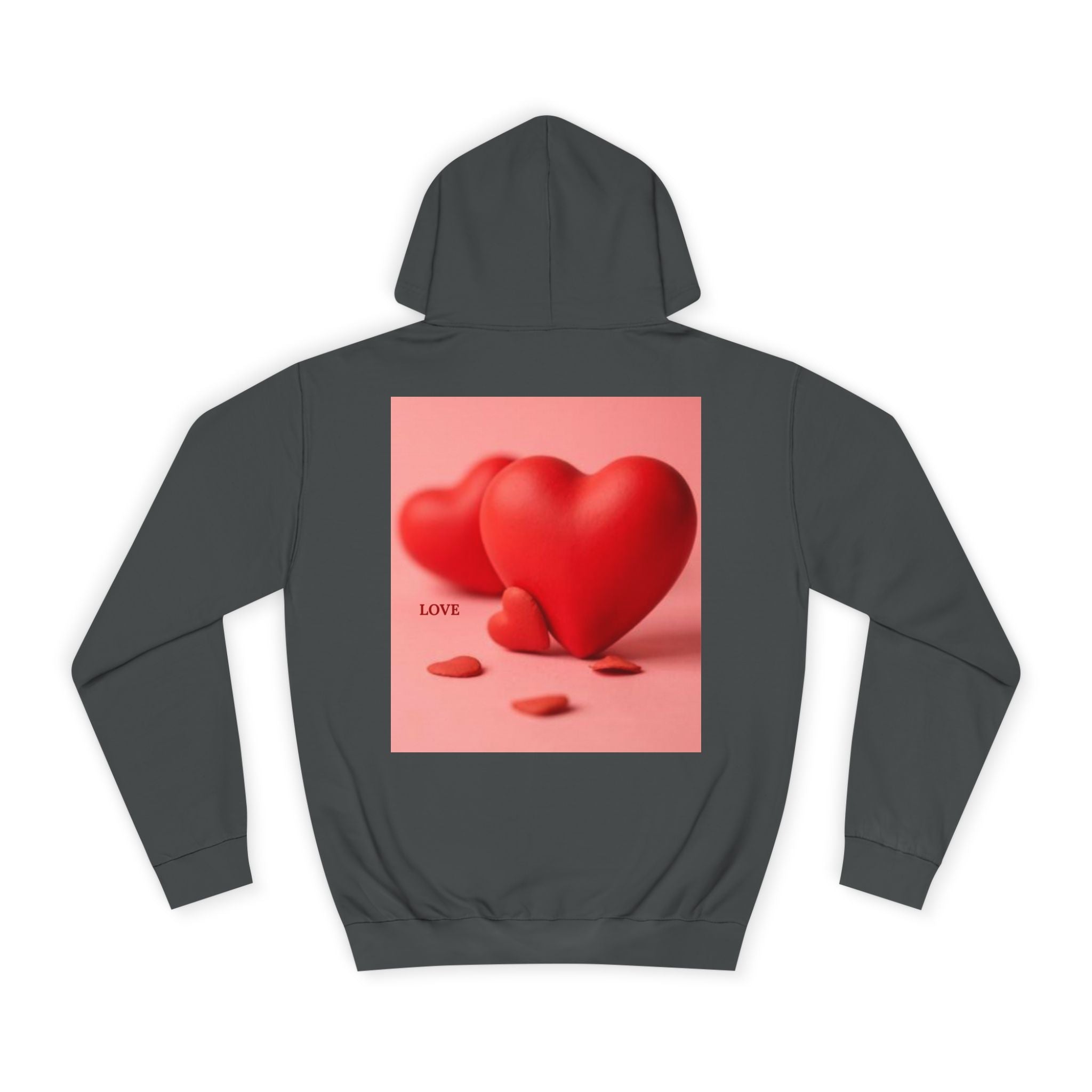 Cute 3D Heart Illustration Hoodie | Love Graphic Pullover
