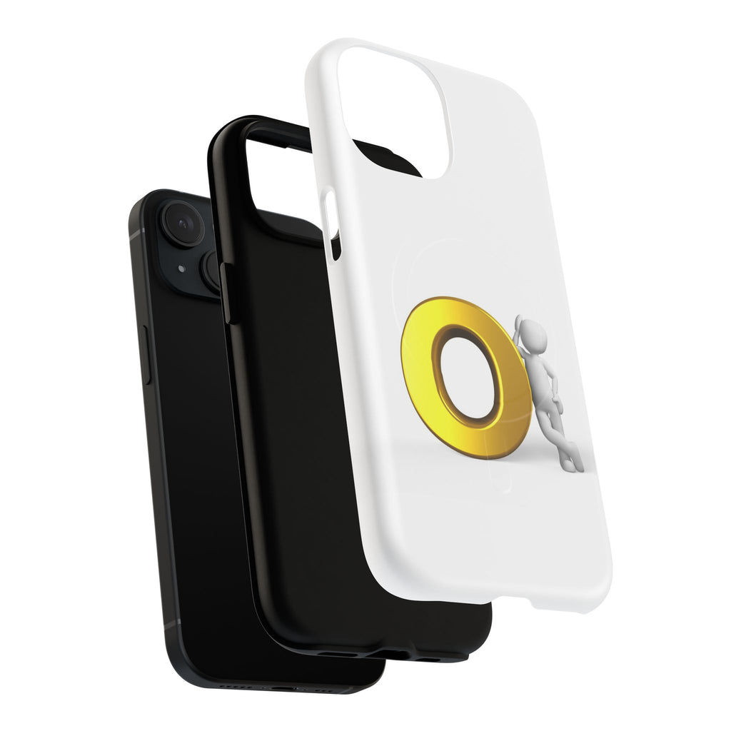 3D Gold Letter O Character phone case | Tough Magnetic Case, magnetic compatible