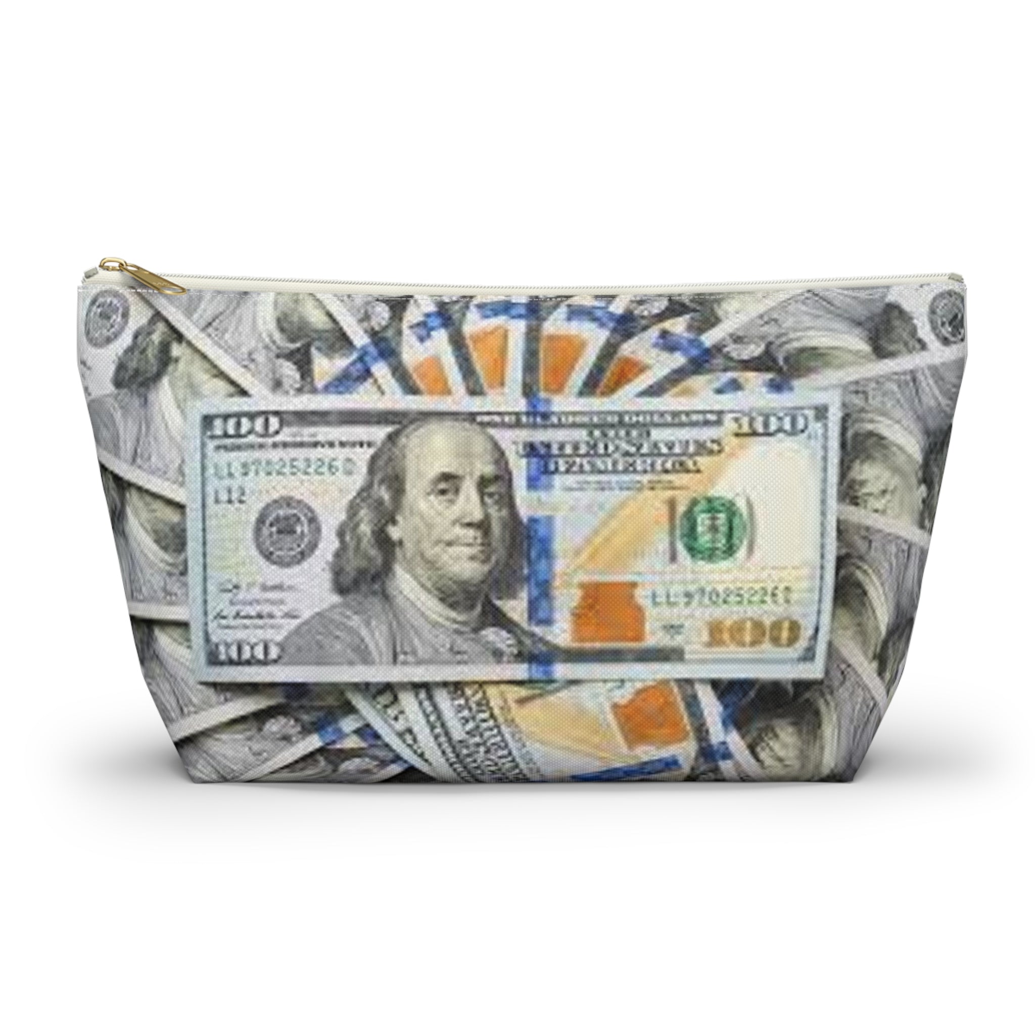 Hundred Dollar Bills Accessory Pouch | Money Print Makeup Bag