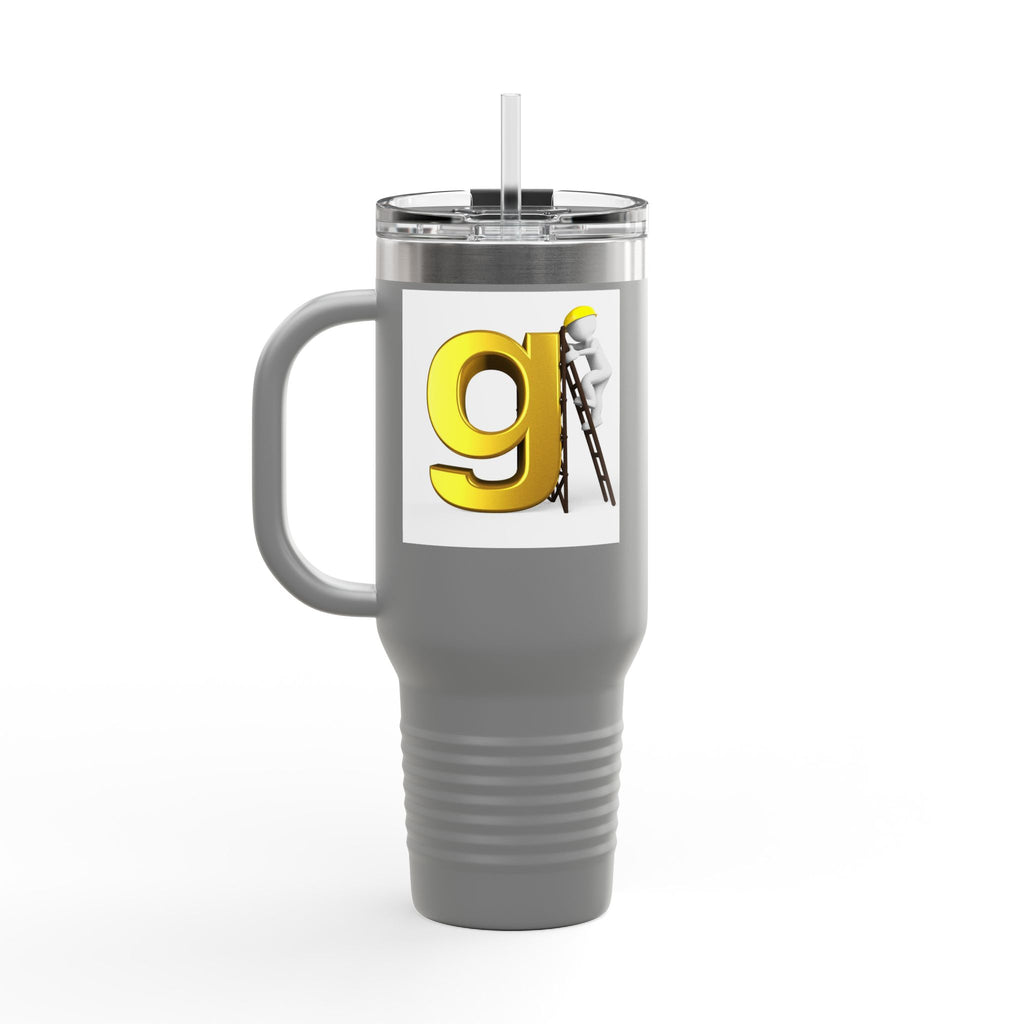 Yellow Letter G Monogram Travel Mug | 40oz Insulated Tumbler