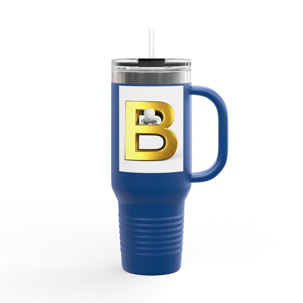 Gold 3D Letter B Insulated Travel Mug | 40oz