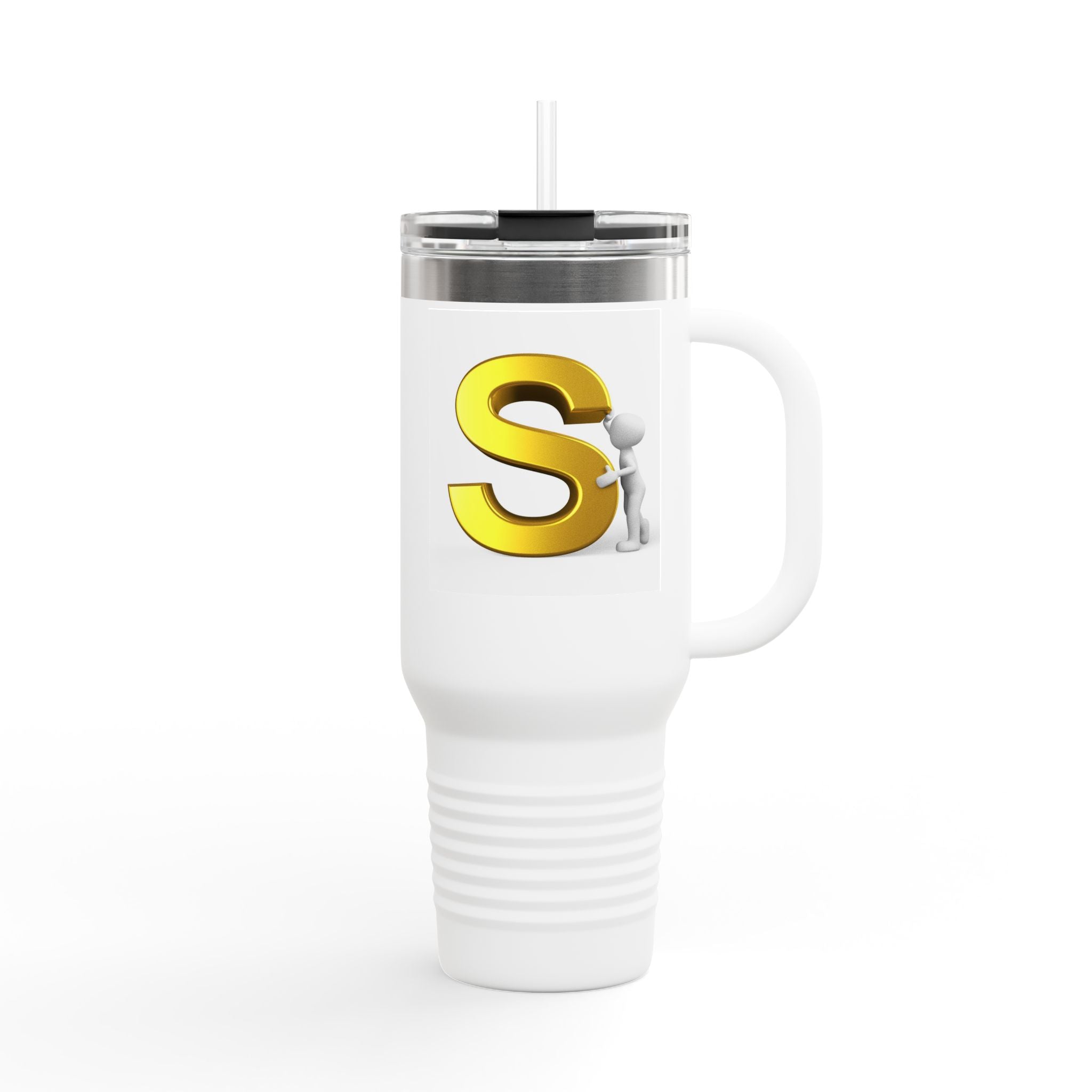 Large Gold Letter S monogram | Travel Mug