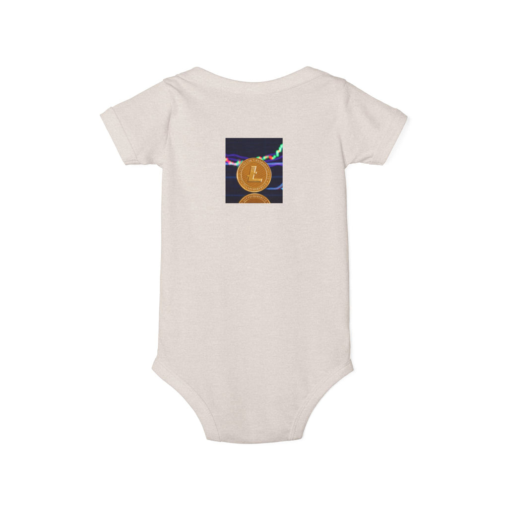 Litecoin Coin Graphic Infant Onesie | Cryptocurrency Baby Bodysuit