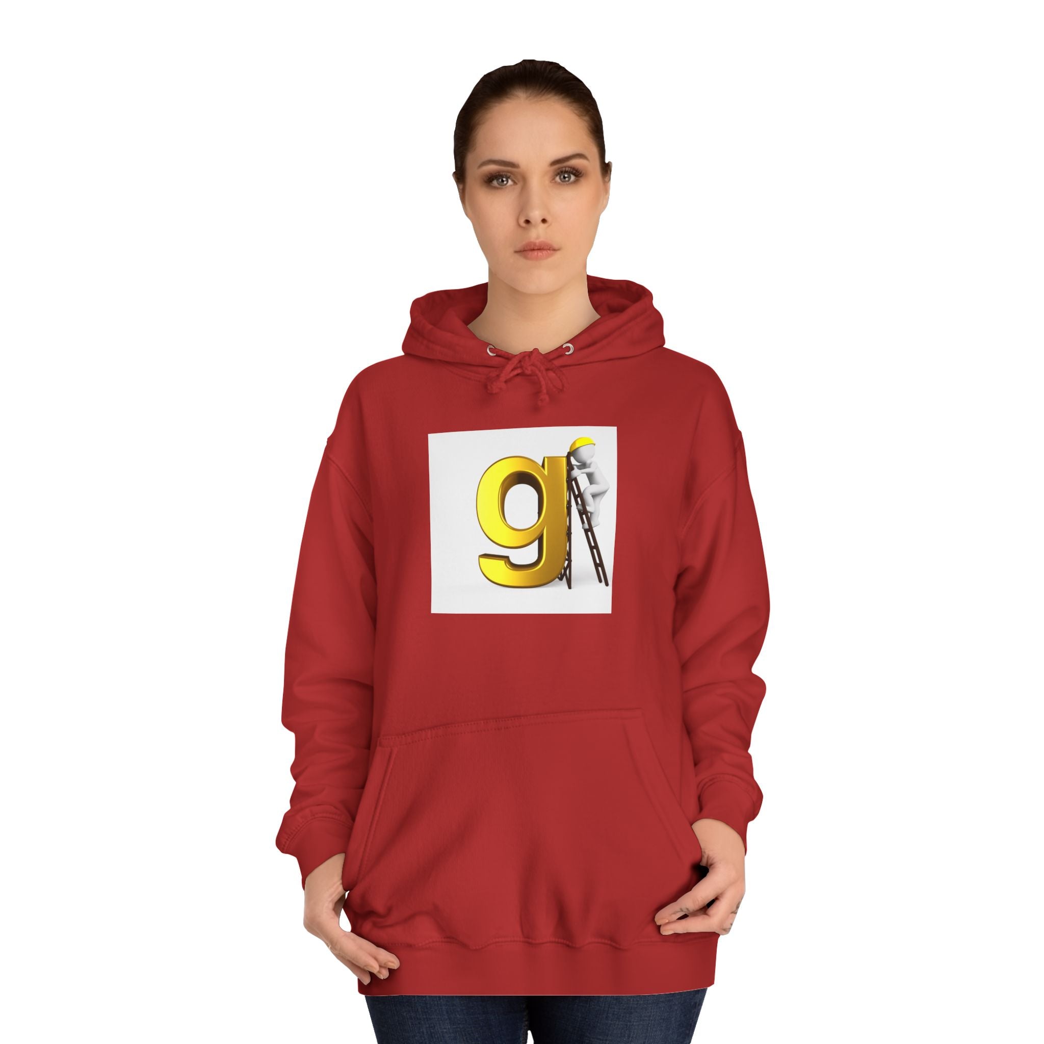 Gold Letter G with Painter Character Hoodie | Initial Monogram
