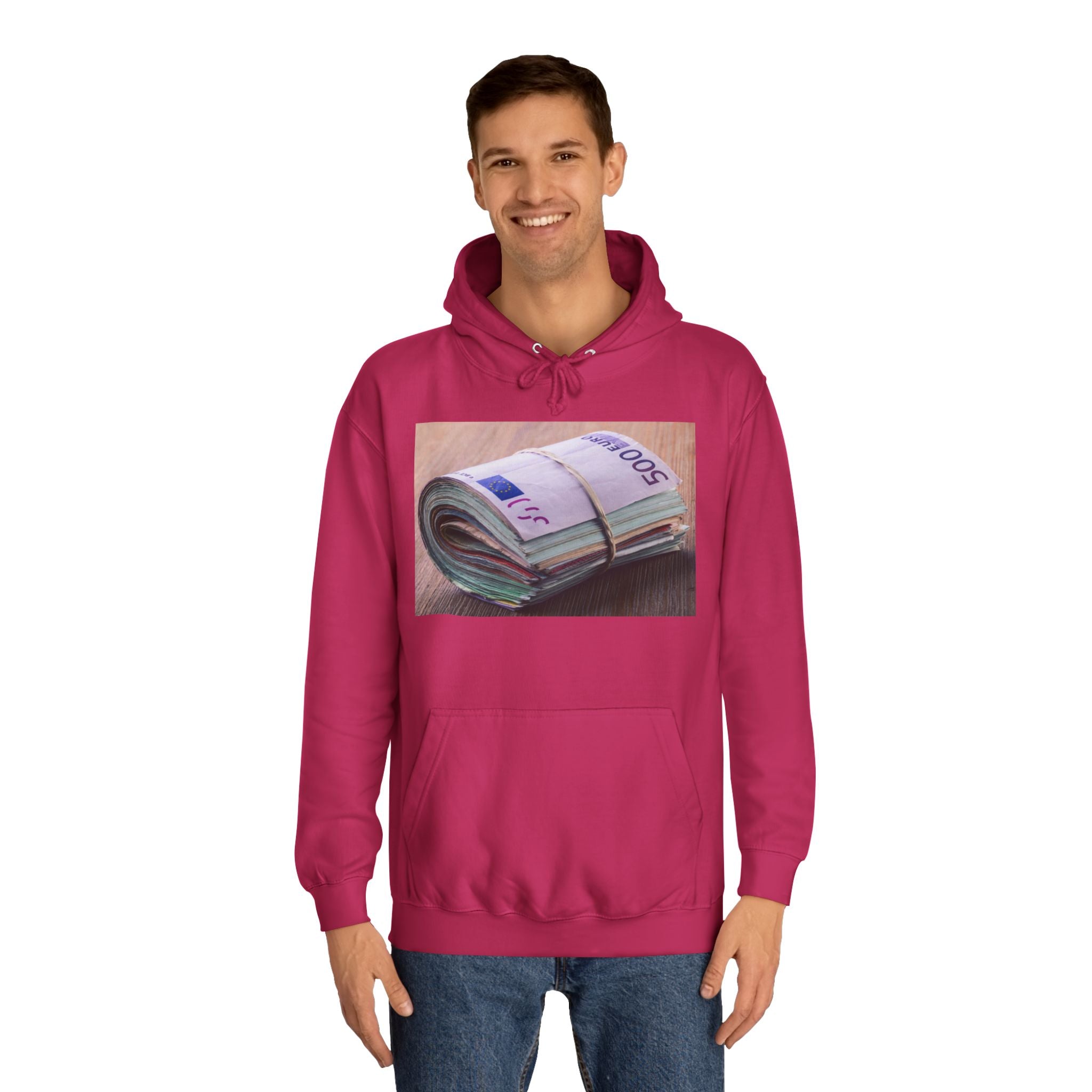Rolled Currency Stack Hoodie | Money Print, Cash Bundle