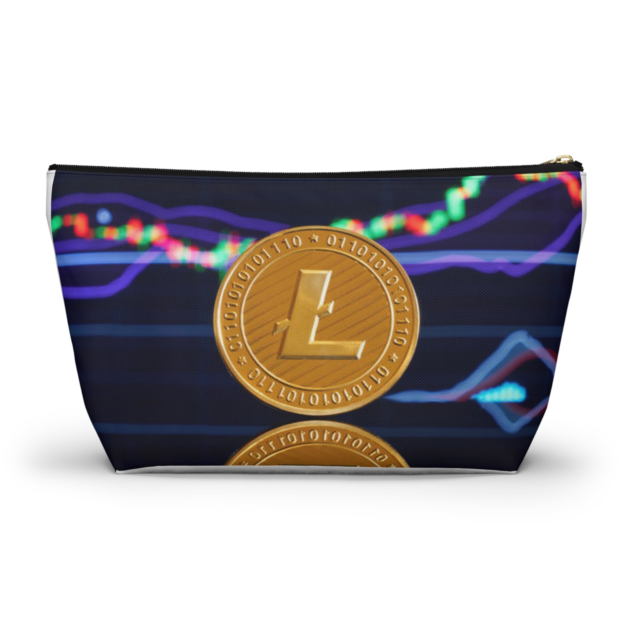Litecoin Coin Crypto Chart Accessory Pouch