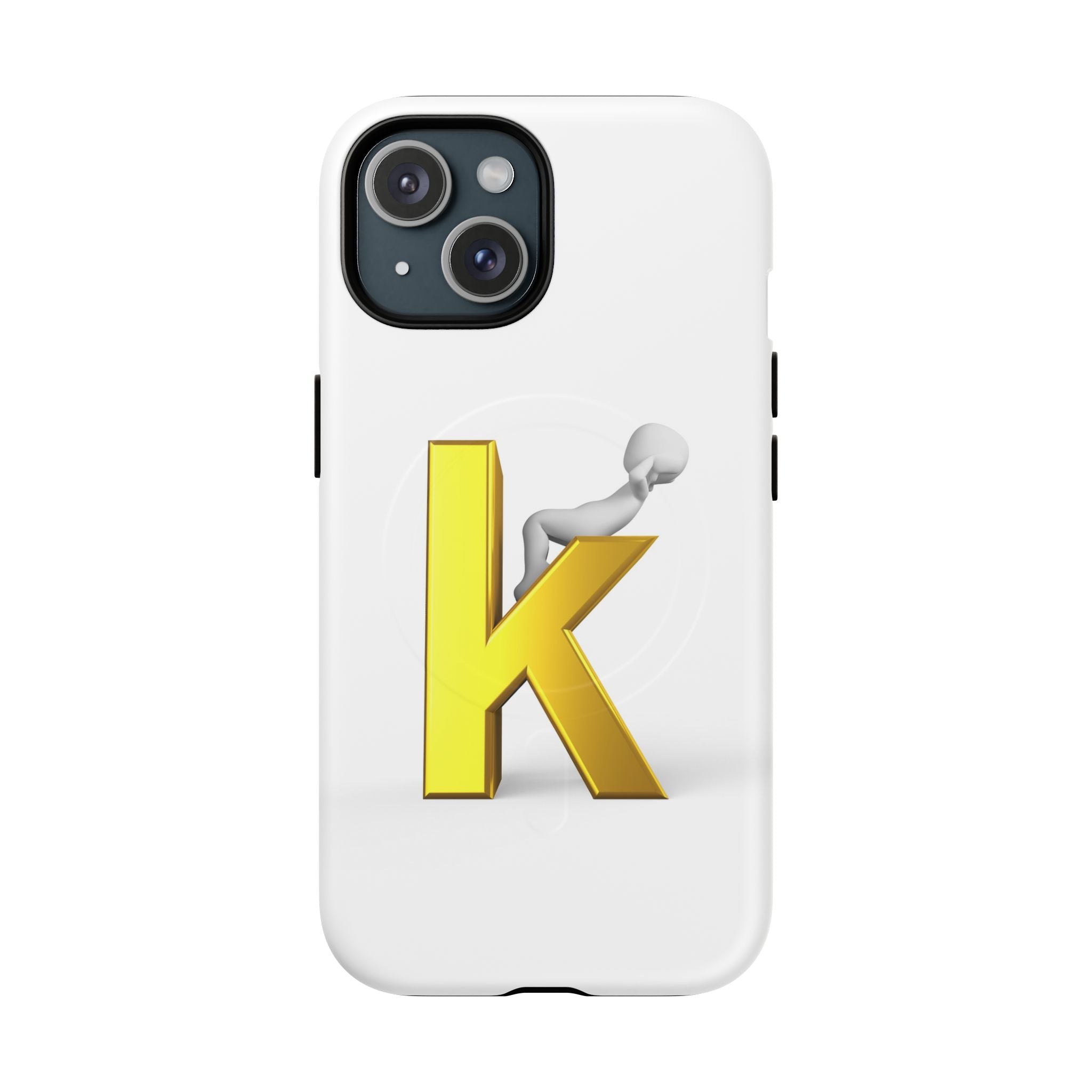 Coque de téléphone avec logo lettre K | Coque magnétique résistante, Monogramme initial