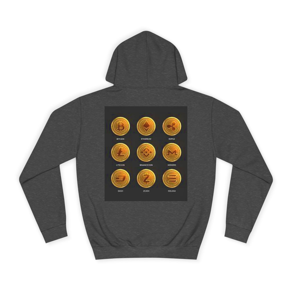 Crypto Coin Icons Hoodie | Bitcoin Ethereum Litecoin Ripple Doge Zcash Monero