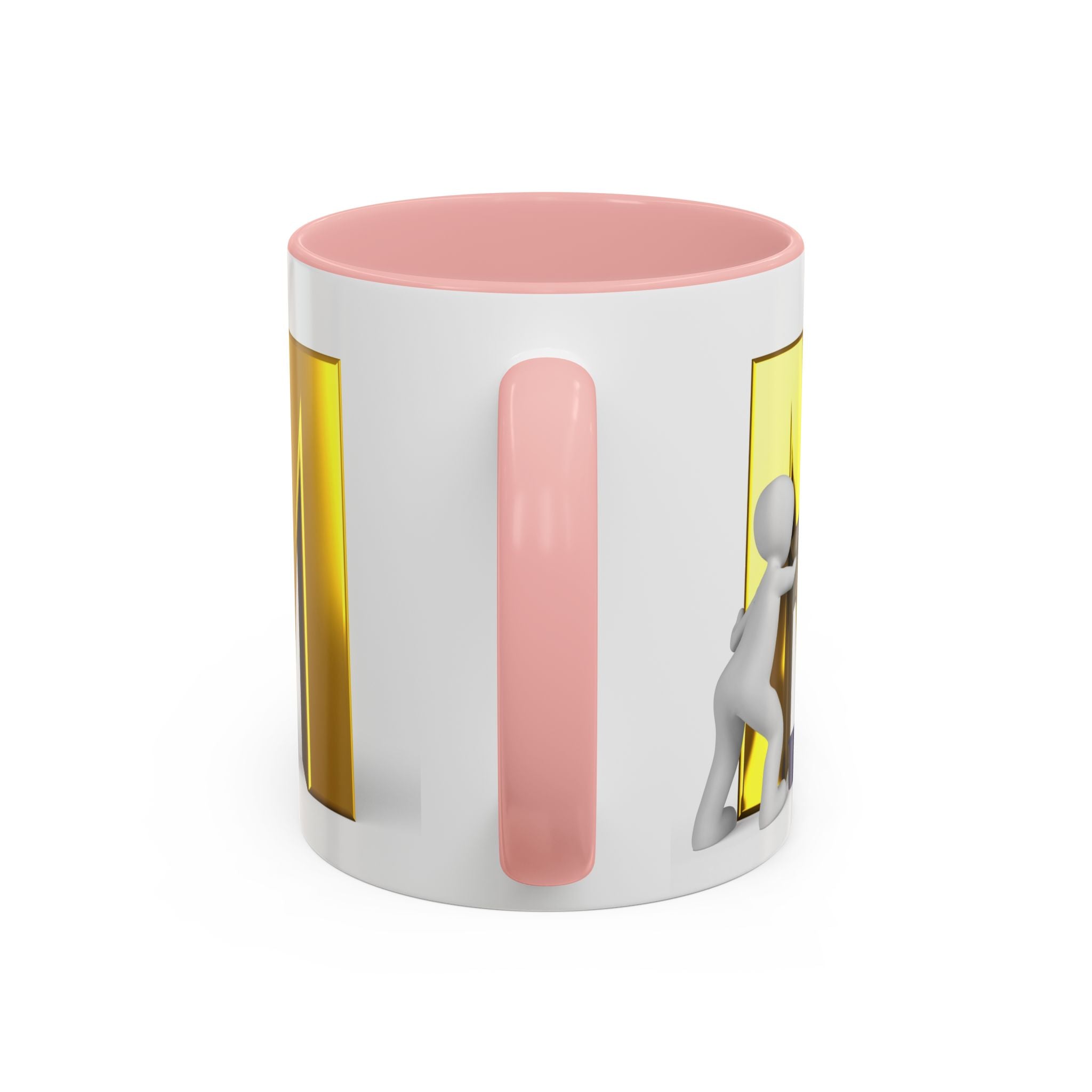Goldfarbene Buchstabe M mit Farbklecks-Akzent Tasse | Kaffeetasse