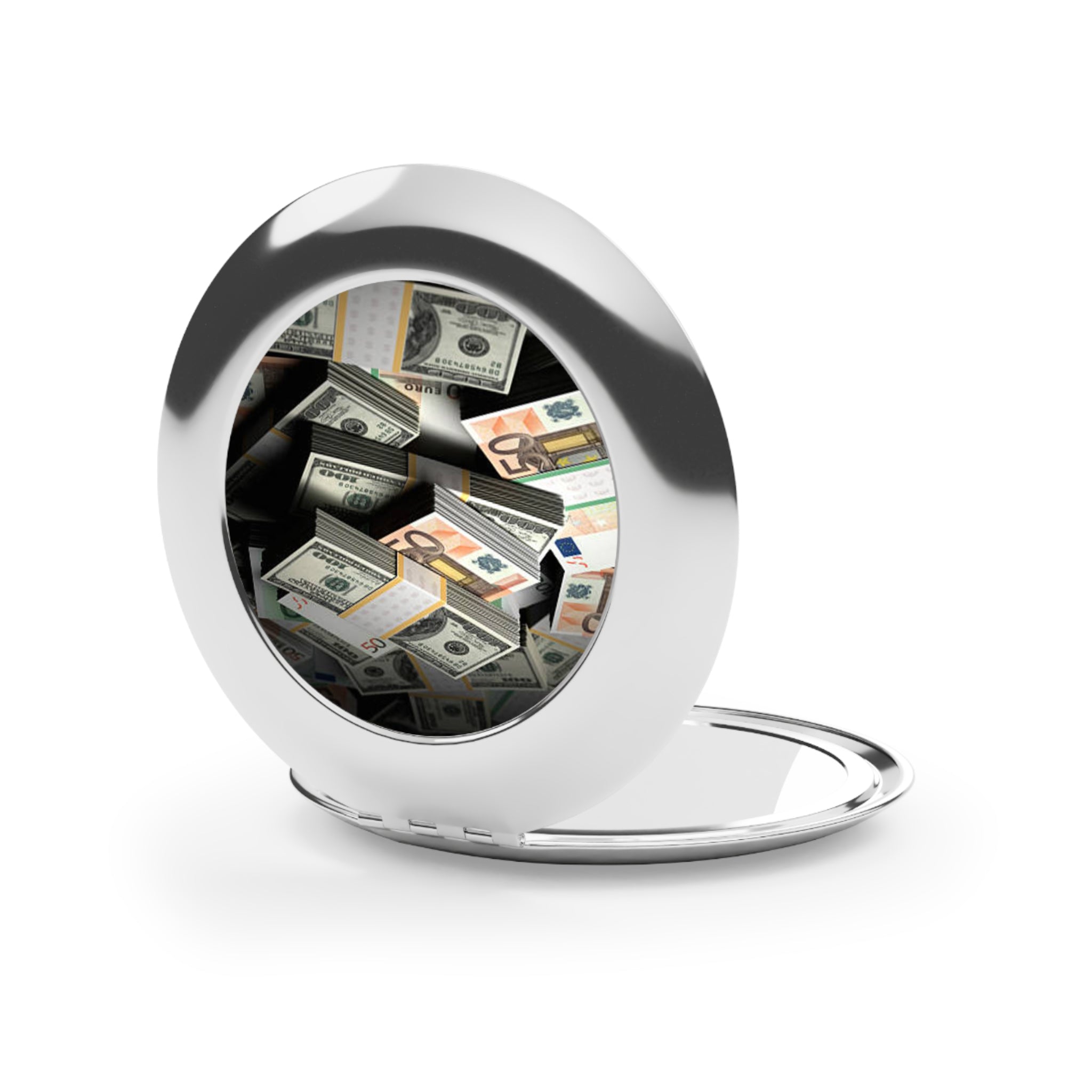 Stacks of Cash Compact Travel Mirror | Money Print Pocket Mirror
