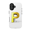 Gold Letter P Monogram Phone Case | Tough Magnetic Case