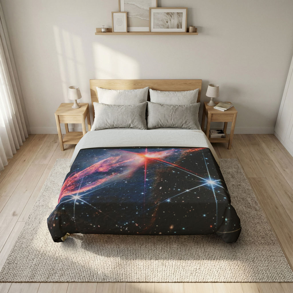 Galaxy Nebula Space Print Duvet Cover | Cosmic Stars Bedding