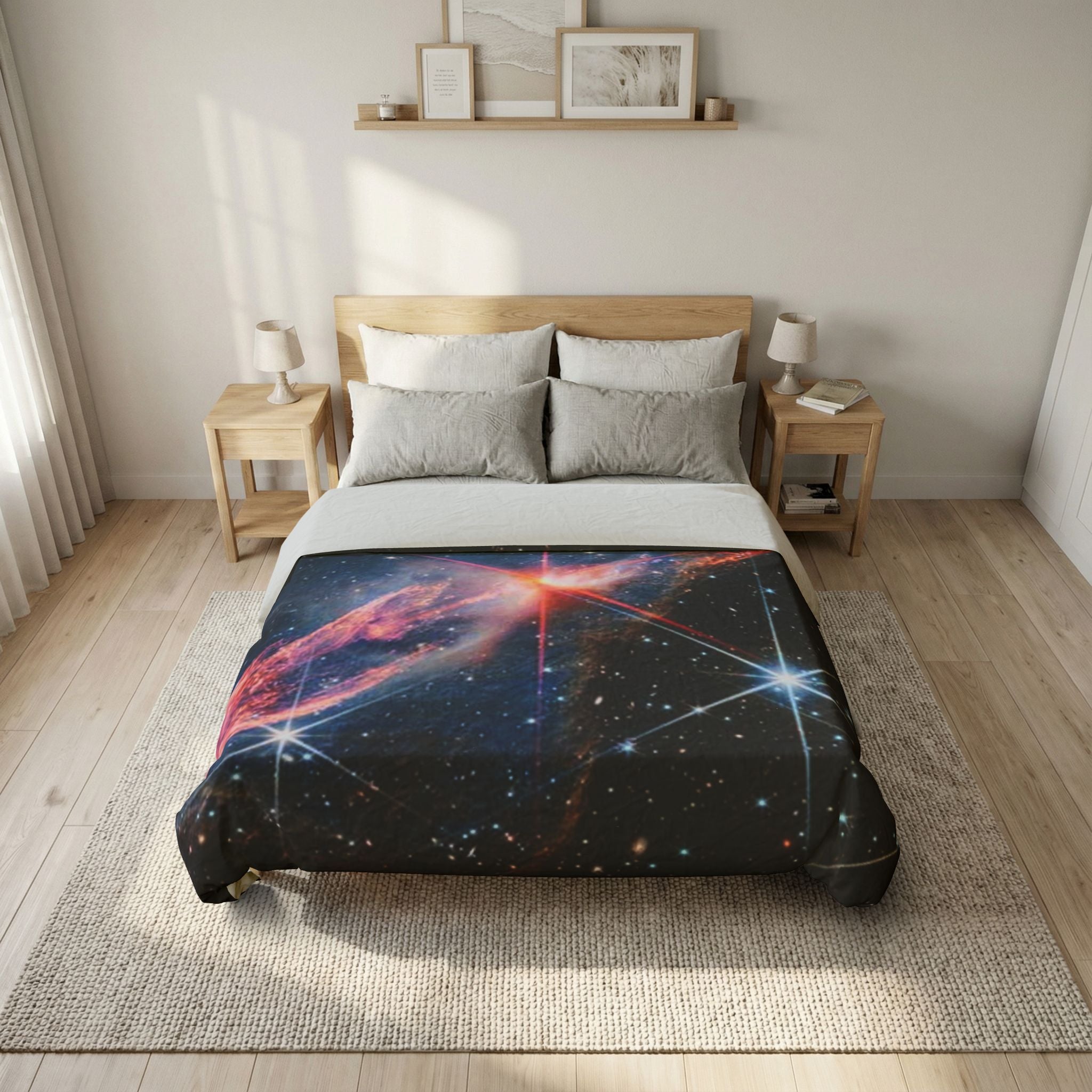 Galaxy Nebula Space Print Duvet Cover | Cosmic Stars Bedding