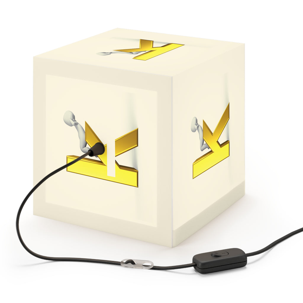 Golden K Initial Cube Lamp | Light Cube Lamp, Monogram Home Decor