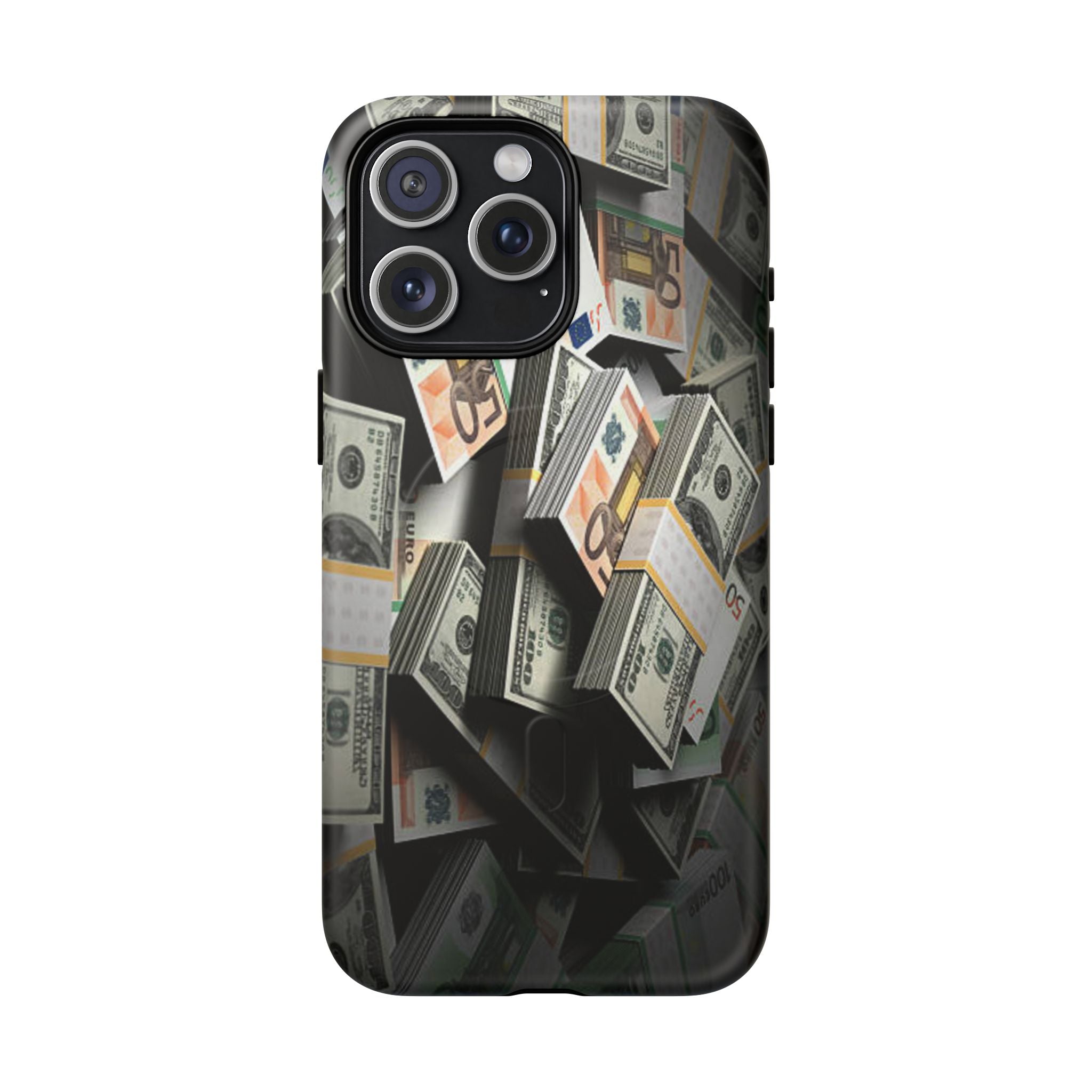 Coque de téléphone Argent Empilé | Coque magnétique robuste