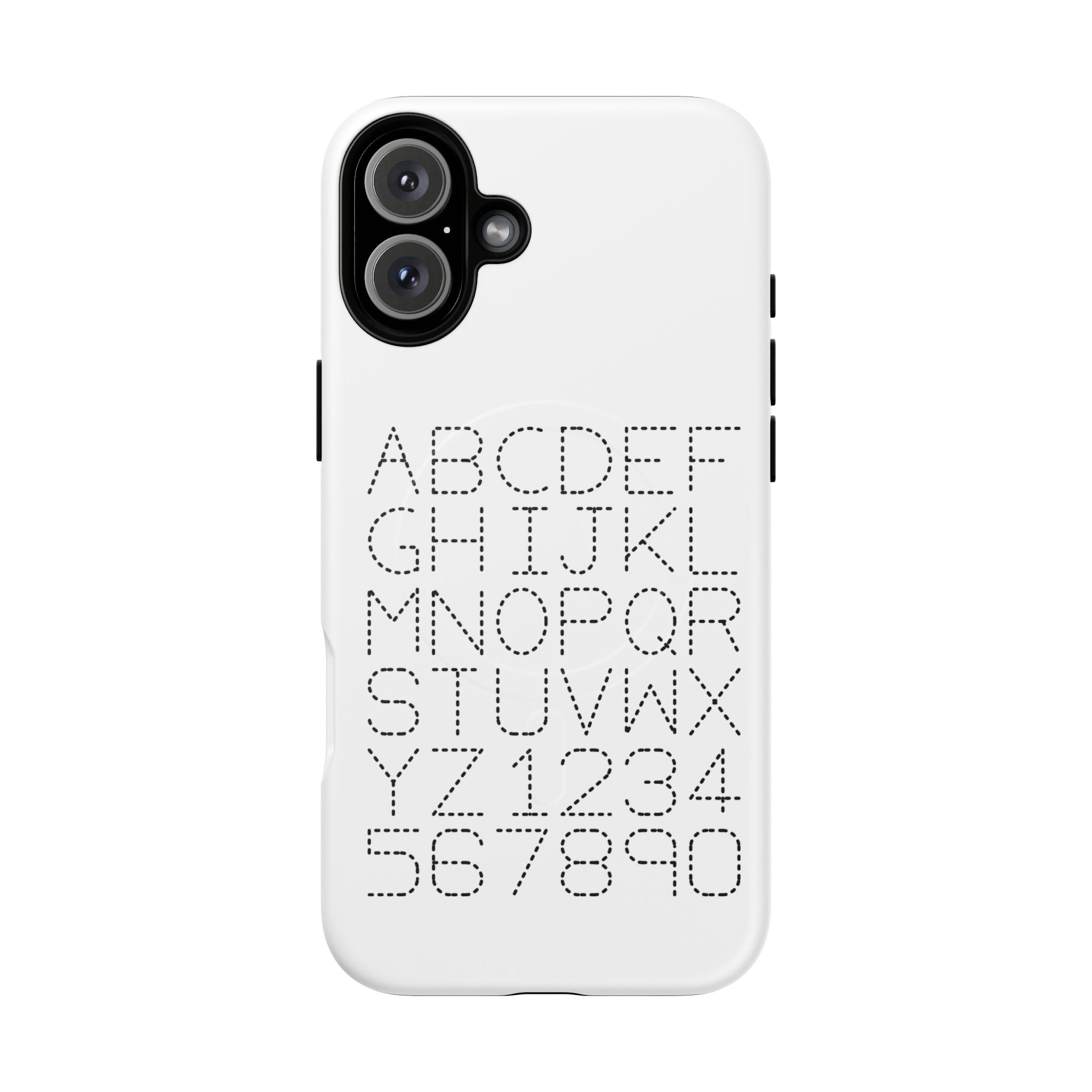 Coque de téléphone Alphabet à pois | Coque magnétique robuste