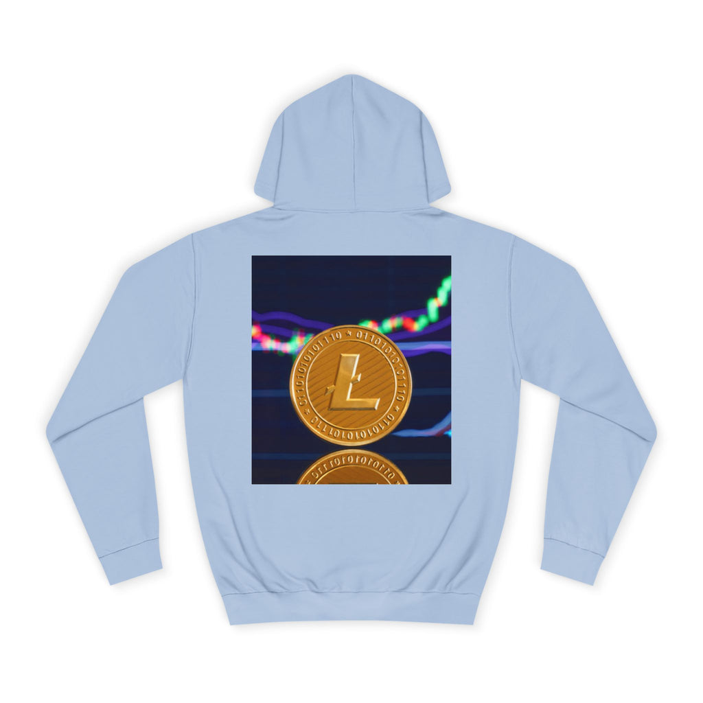 Litecoin Coin Graphic Hoodie | Crypto Chart Design, Digital Currency Apparel