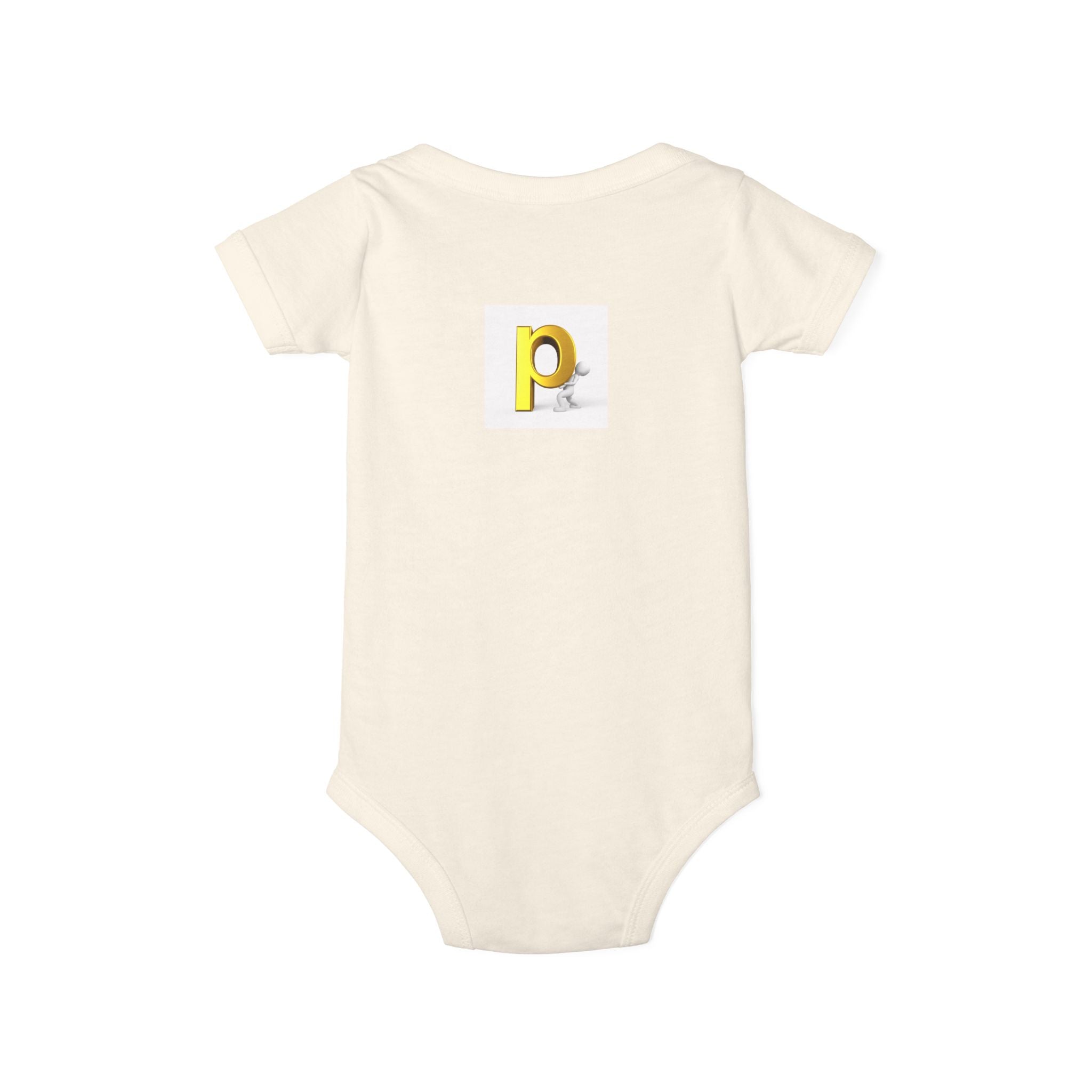 Yellow Letter P  Baby Bodysuit | Infant One Piece