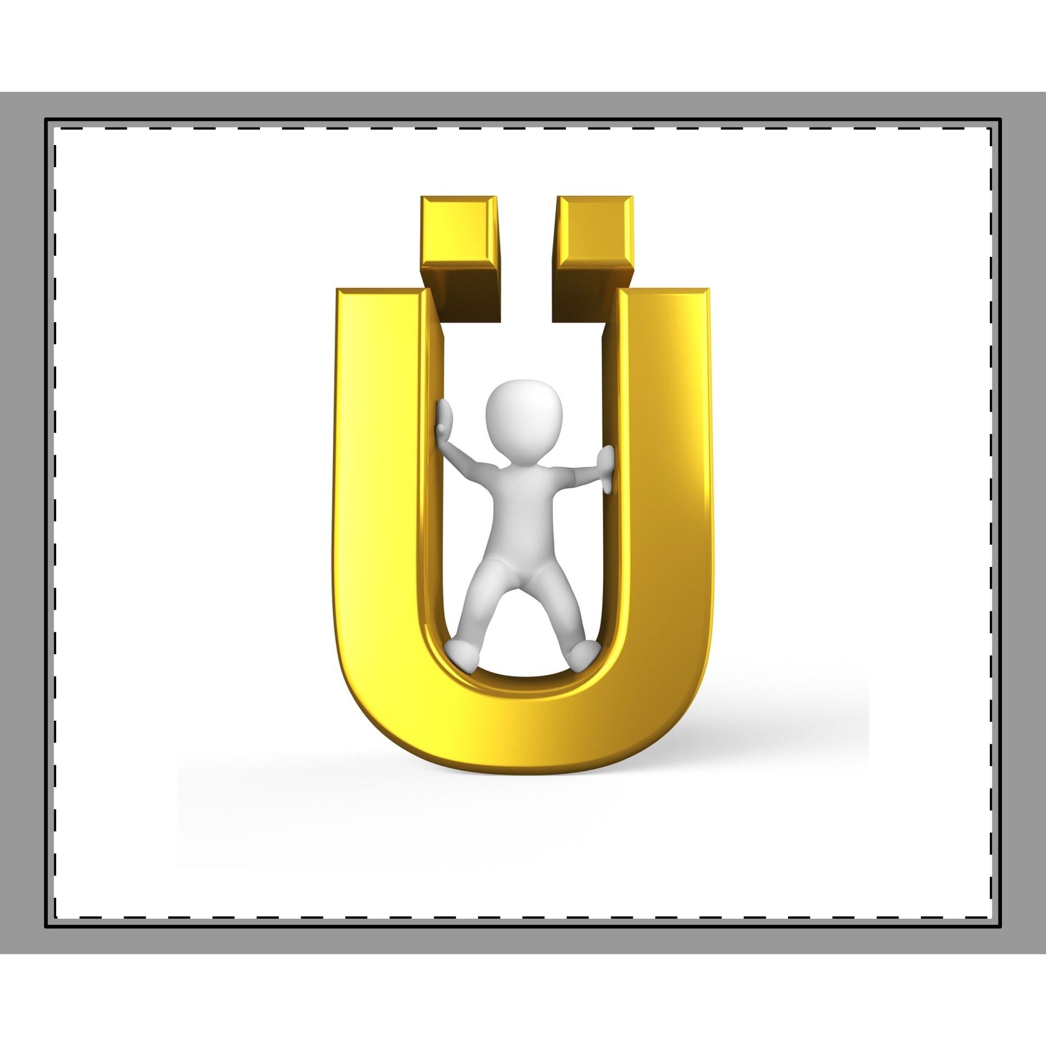 Golden Letter Ü with Figure Woven-Style Coverlet | Monogram Throw