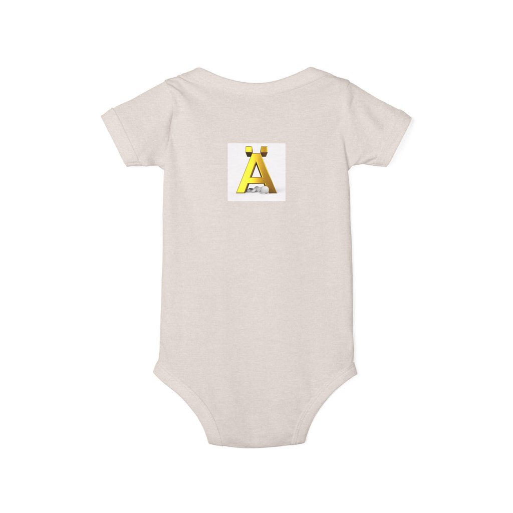 Yellow Letter Ä Baby Onesie | Infant Jersey One Piece